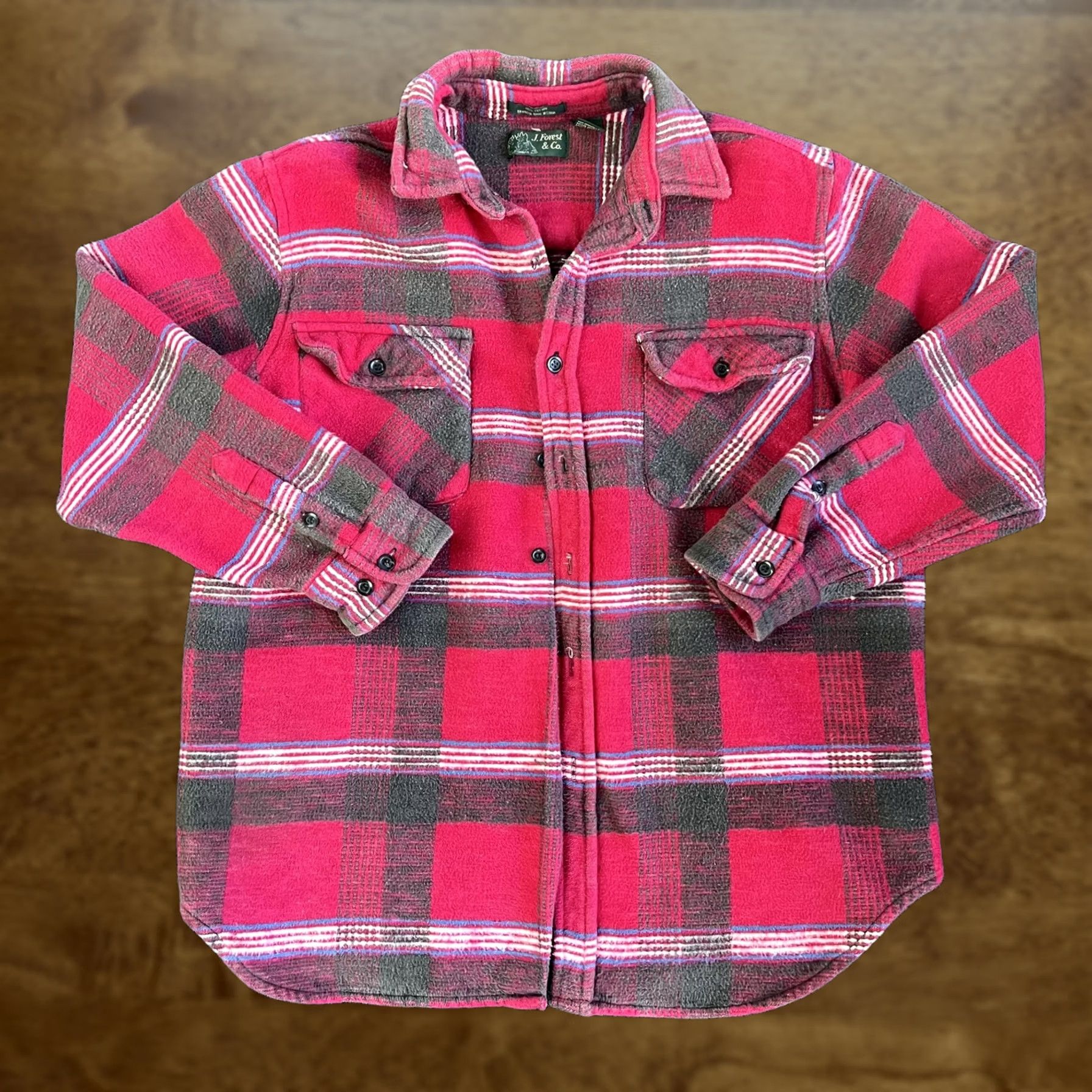 Vintage VINTAGE J Forest & Co Shirt Mens Large Red Plaid Flannel Button Front Long Sleeve Size US L / EU 52-54 / 3 - 1 Thumbnail