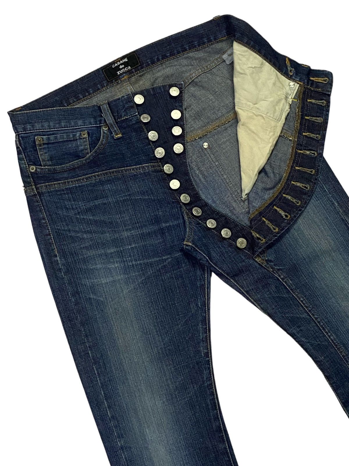 CABANE de ZUCCa Cabane De Zucca Asymmetrical Button Ups Denim Pants Size US 30 / EU 46 - 15 Thumbnail