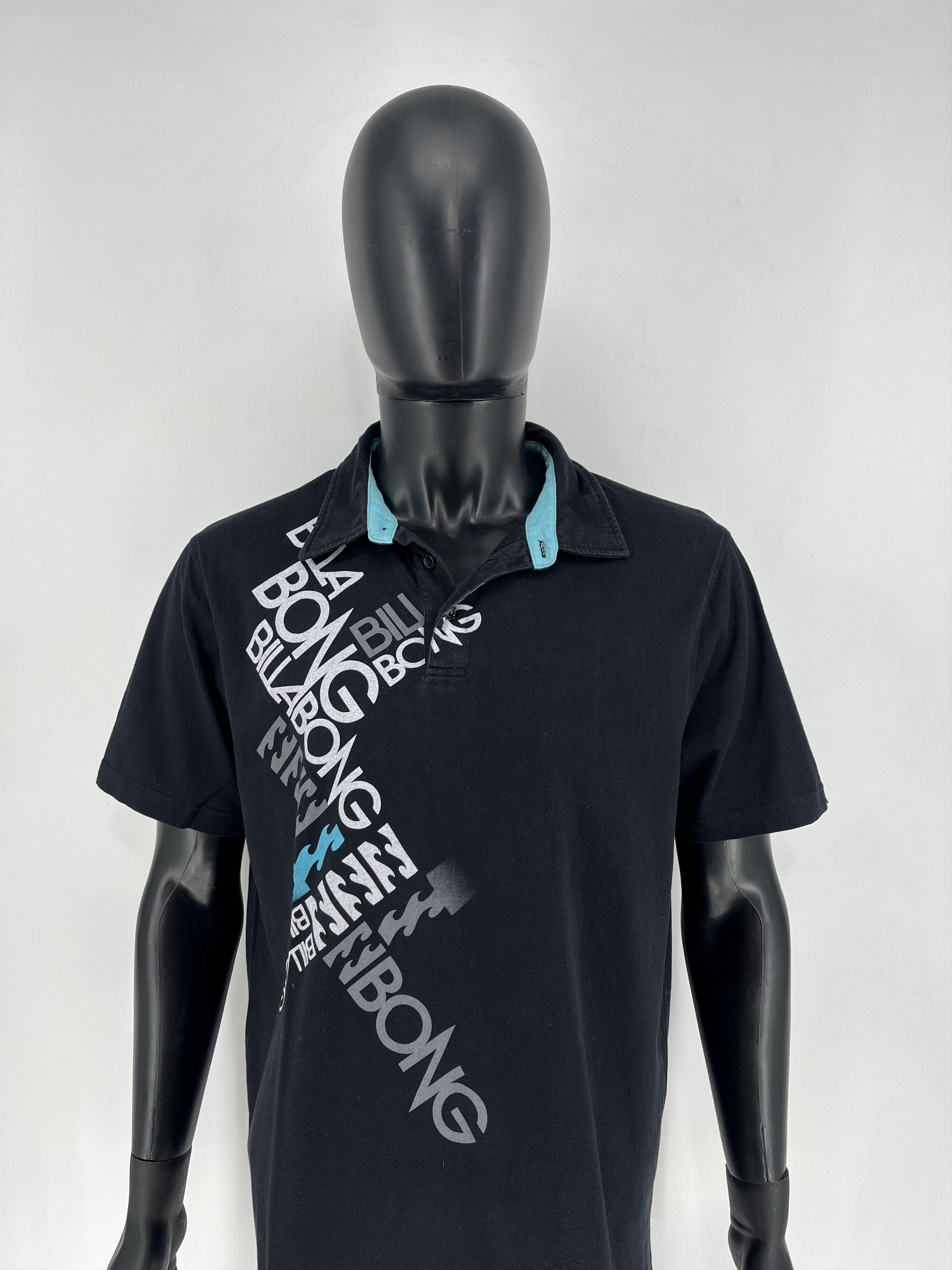 Billabong Vintage Billabong Big Logo Surf Style Polo Tee Size US XL / EU 56 / 4 - 1 Thumbnail