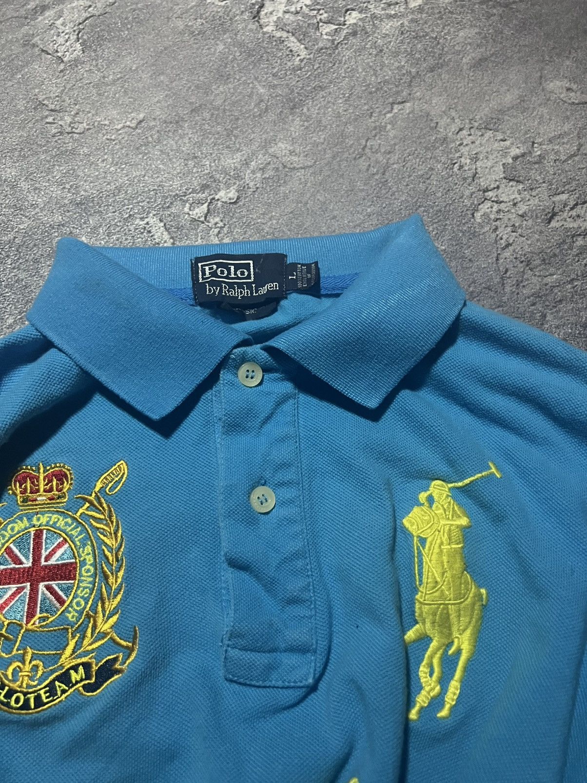 Ralph Lauren Vintage 90s Ralph Lauren Polo Tee London Chief Keef Big Pony Size US XL / EU 56 / 4 - 7 Thumbnail