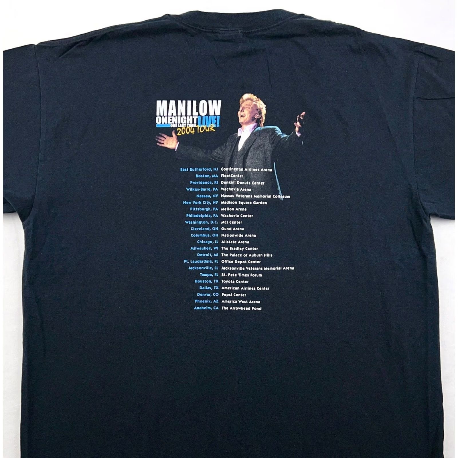 Vintage VINTAGE BARRY MANILOW ONE NIGHT ONE LAST TIME CONCERT T-Shirt LARGE tour 2004 Mens Size US L / EU 52-54 / 3 - 7 Thumbnail