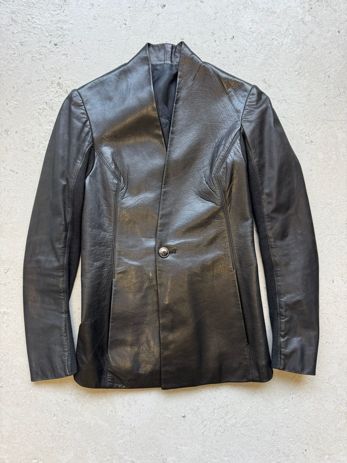 Rick Owens Rick Owens Leather Blazer Size US S / EU 44-46 / 1 - 1 Thumbnail