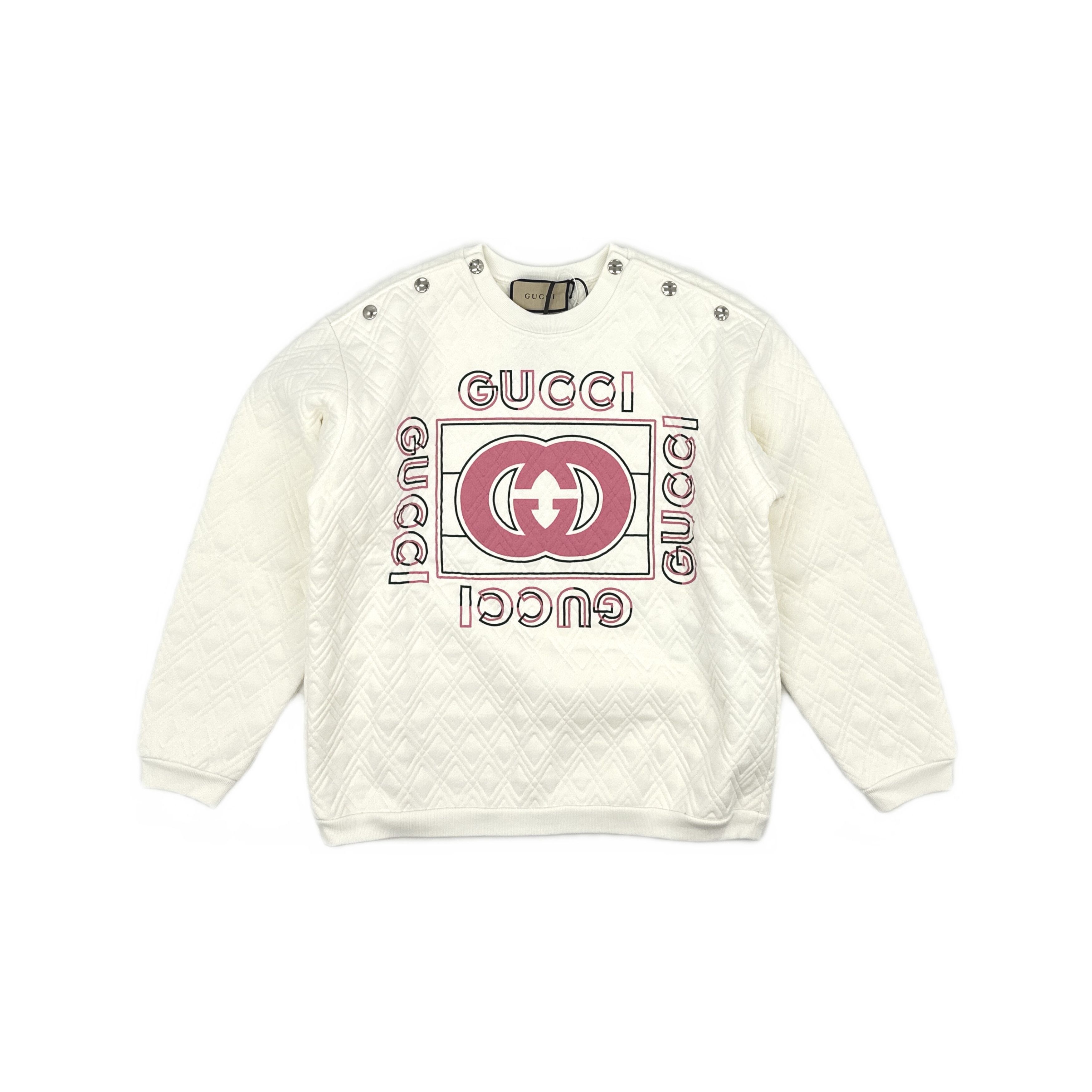 Gucci Gucci Interlocking G Logo Quilted Sweatshirt Size M Size M / US 6-8 / IT 42-44 - 1 Thumbnail