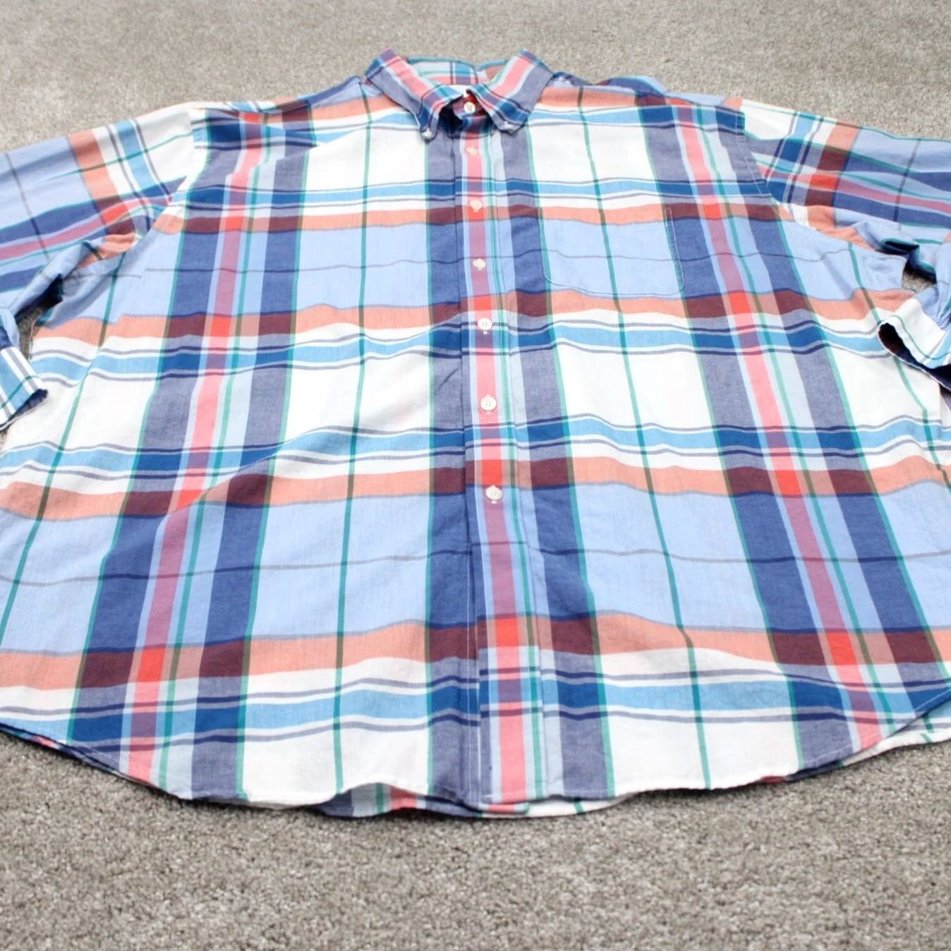 Brooks Brothers Brooks Brothers Madison Shirt Mens 2XL XXL Blue/Red/White Cotton L/S Button Down Size US XXL / EU 58 / 5 - 3 Thumbnail