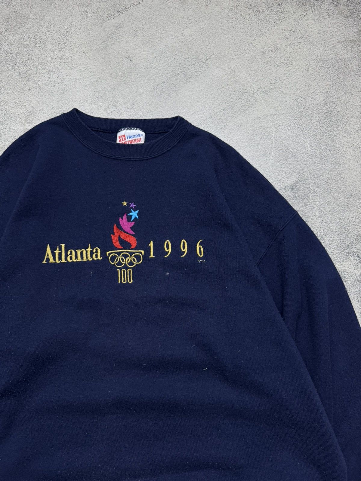 Hanes Vintage Y2k Olympic Games 1996 Atlanta Sweatshirt Size US XXL / EU 58 / 5 - 5 Thumbnail
