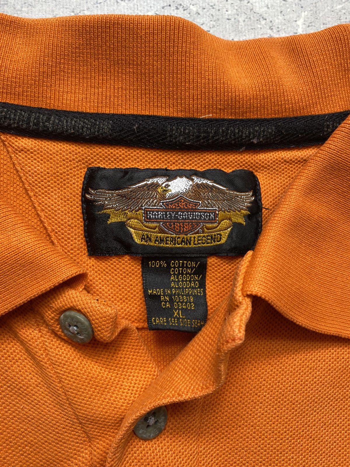 Harley Davidson Vintage Harley Davidson Mens Polo Shirt With Big Logo Size US XL / EU 56 / 4 - 7 Thumbnail