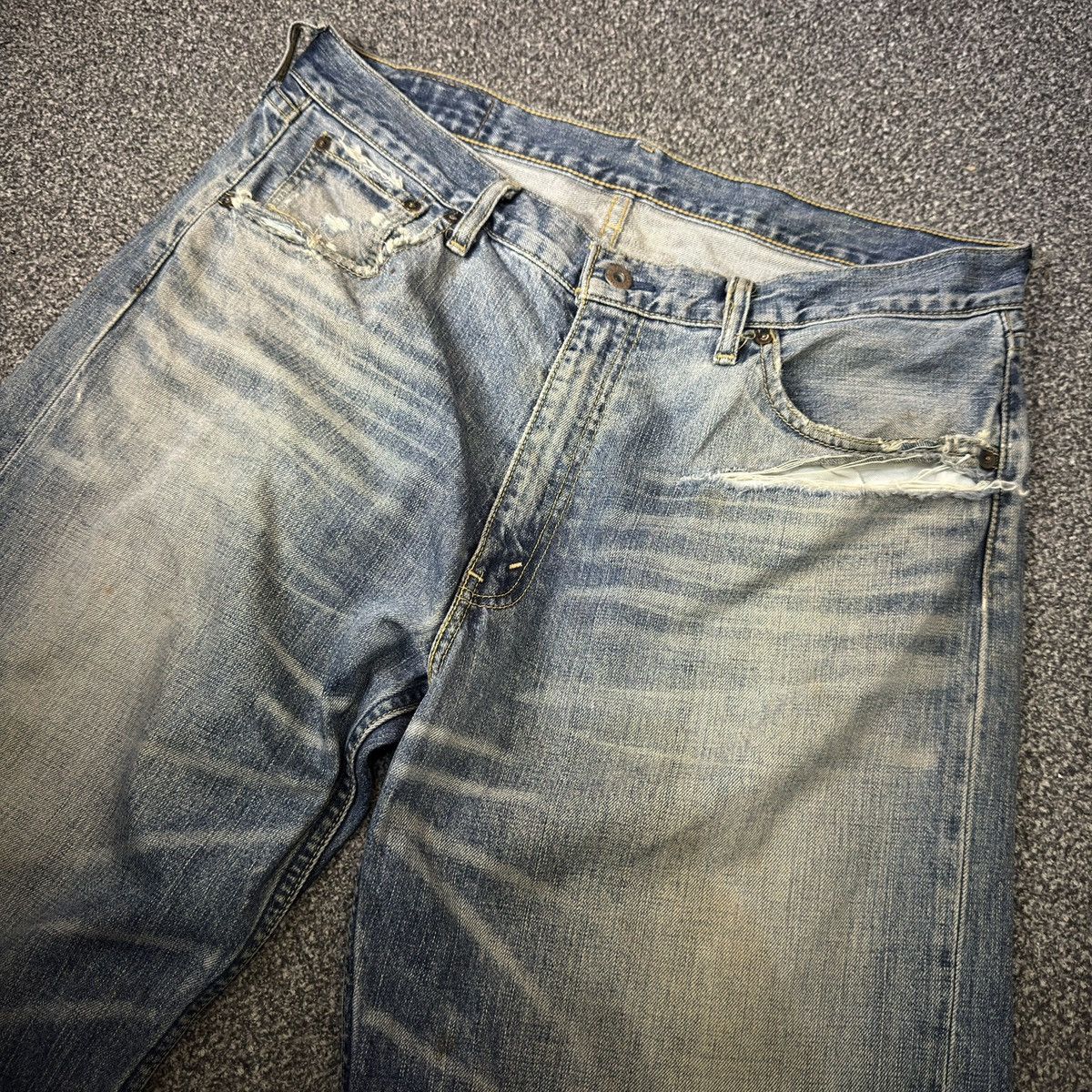 Levi's 🔥🇯🇵 Japanese Vintage Levis 503 BootCut Distressed Denim Size US 36 / EU 52 - 3 Thumbnail