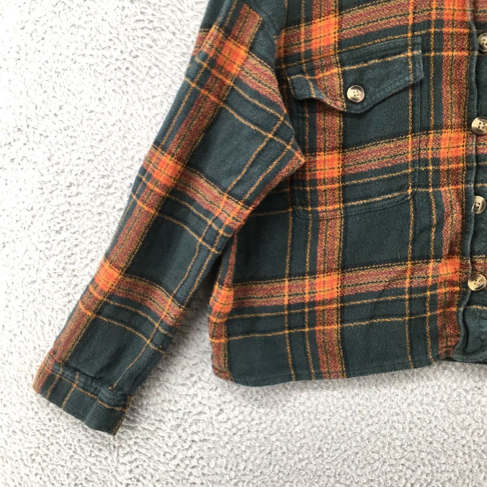 American Eagle Outfitters American Eagle Outfitters Button Up Shirt Womens L Multicolor Plaid Cotton Blend Size L / US 10 / IT 46 - 3 Thumbnail