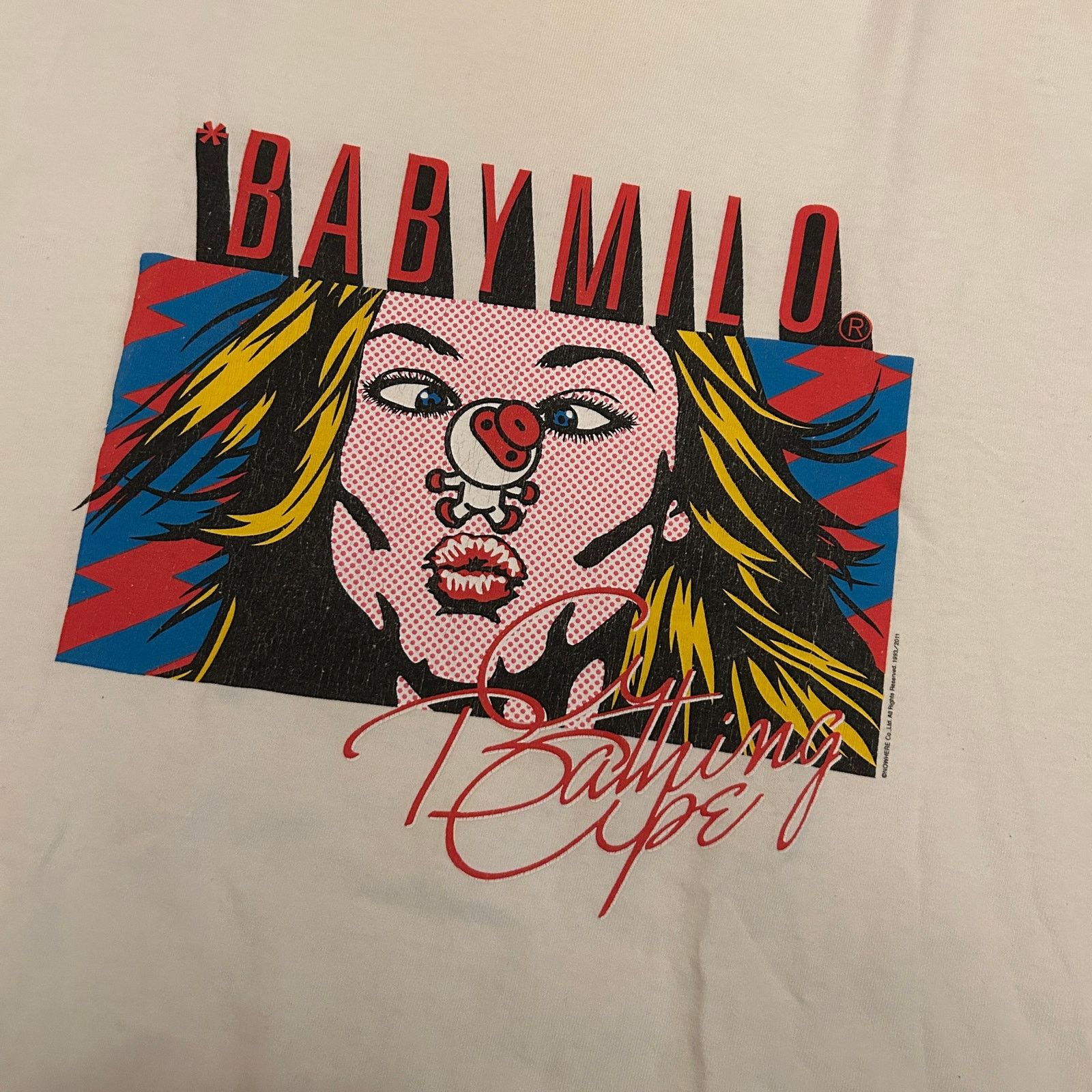 Bape Bape Baby Milo Tee White 2000s Size US XXL / EU 58 / 5 - 2 Thumbnail