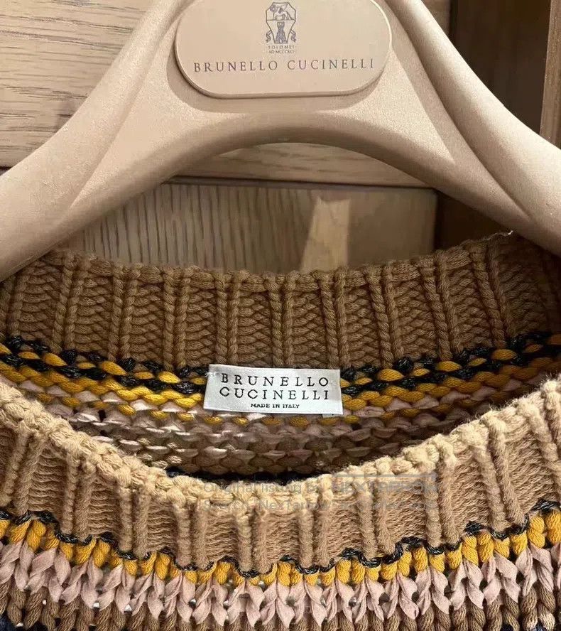 Brunello Cucinelli Brunello Cucinelli Sequined Knit Top - Cotton Blend Fabric Size S / US 4 / IT 40 - 5 Thumbnail