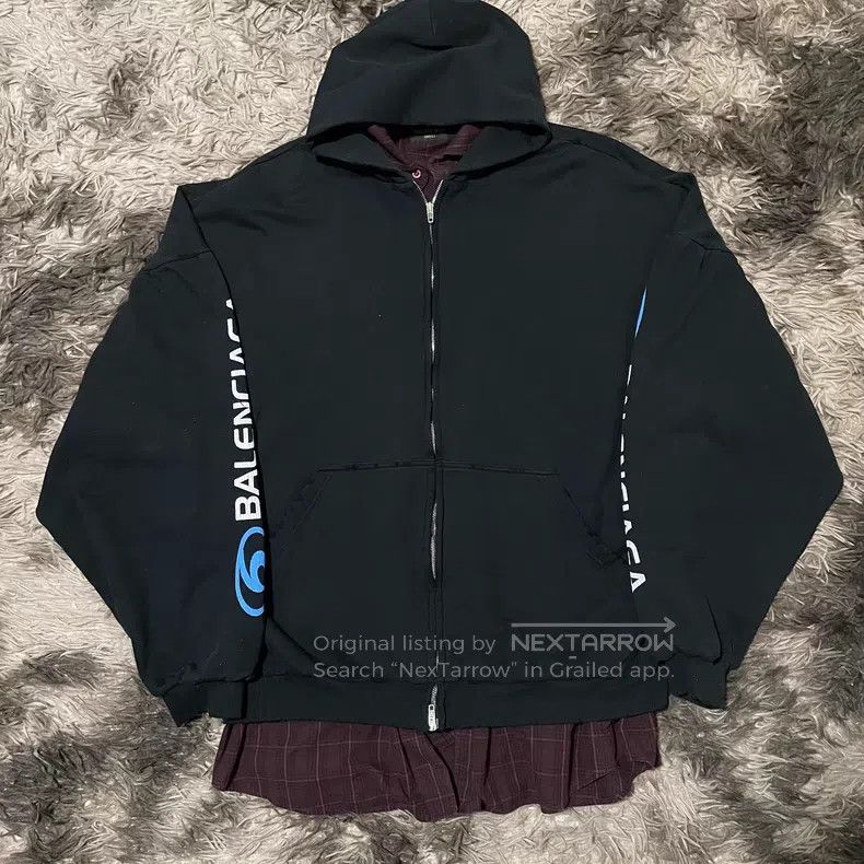 Balenciaga Balenciaga Two-in-One Shirt Sweatshirt Blend Size US L / EU 52-54 / 3 - 1 Thumbnail
