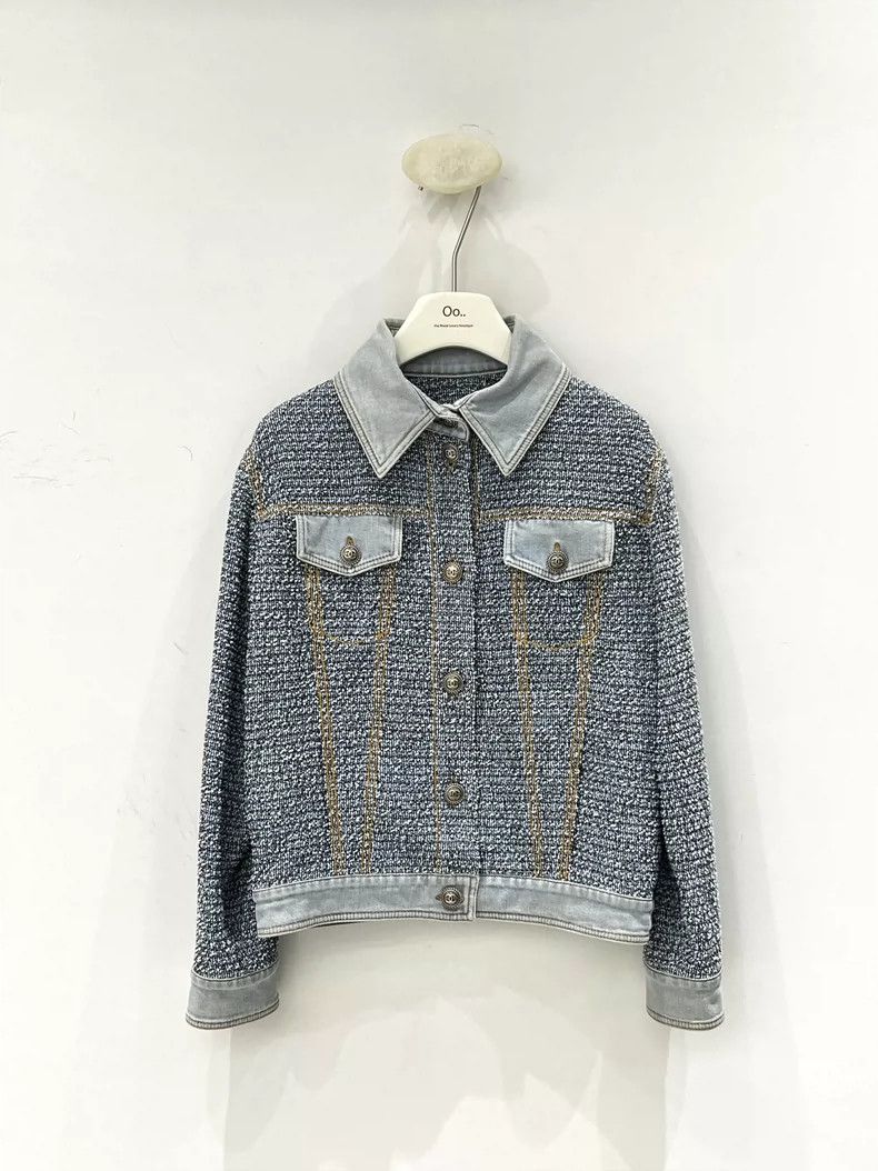 Chanel Chanel 18P denim tweed jacket Size XXS / US 00 / IT 34 - 1 Thumbnail
