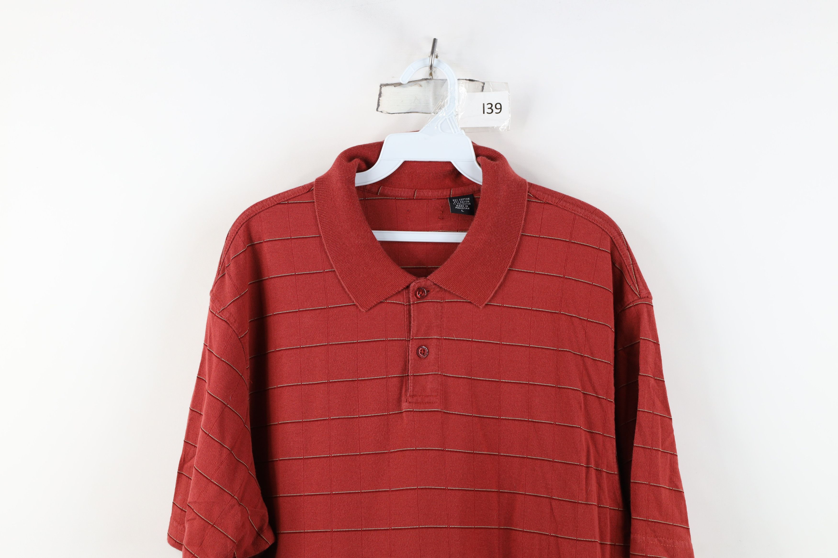 Vintage Vintage 90s Y2K Streetwear Checkered Knit Collared Golf Polo Size US L / EU 52-54 / 3 - 2 Thumbnail
