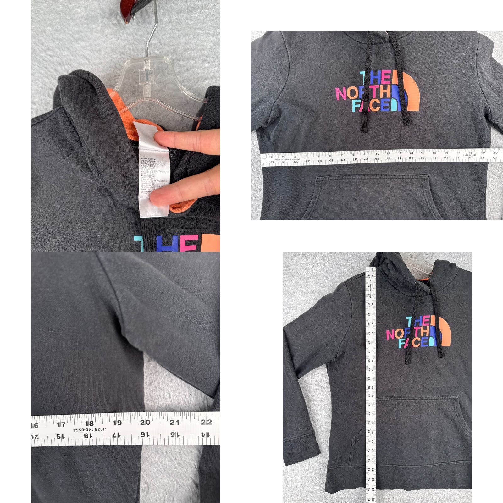 The North Face The North Face Hoodie Womens L Black Pullover Pocket Logo Sweatshirt Cotton Jersey Crew Neck Size L / US 10 / IT 46 - 8 Thumbnail