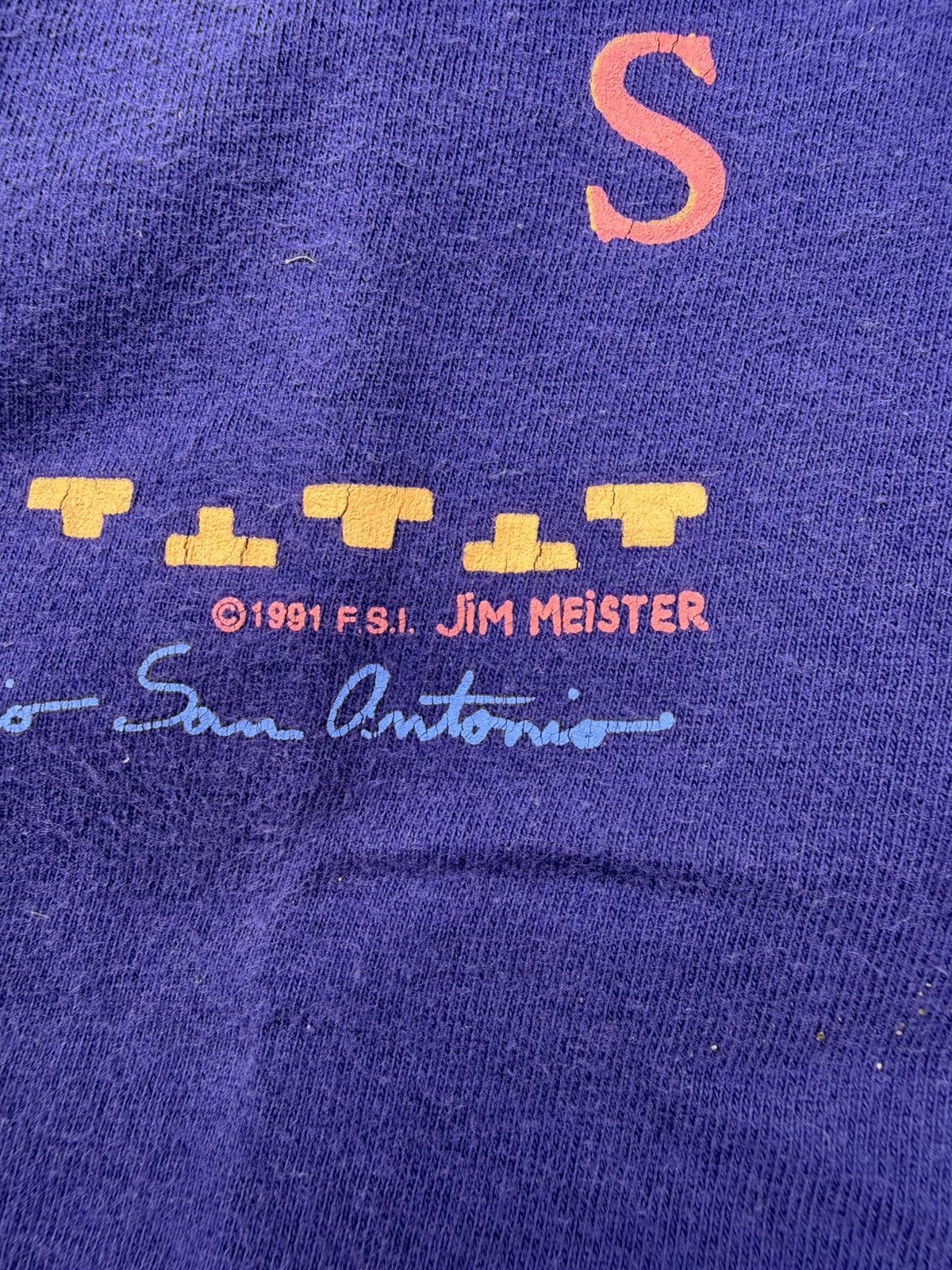 Vintage VTG 1991 San Antonio Texas Single Stitch tee Size Large Size US L / EU 52-54 / 3 - 5 Thumbnail