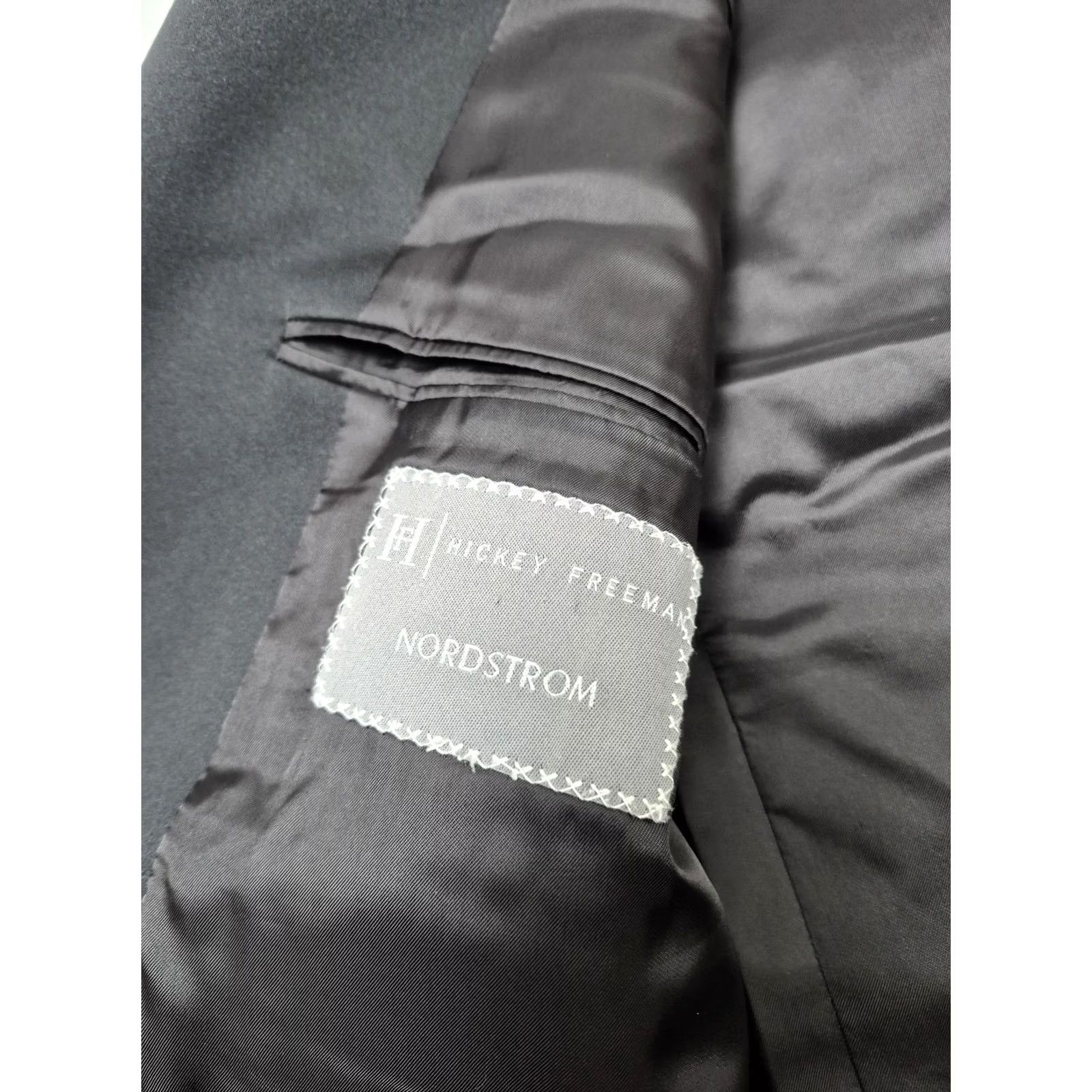 Loro Piana Hickey Freeman Suit Mens 44R Gray Wool Tuxedo 2 Piece Nordstrom 38x28 Luxury Formal Wedding Vintage No Size 44R - 4 Thumbnail