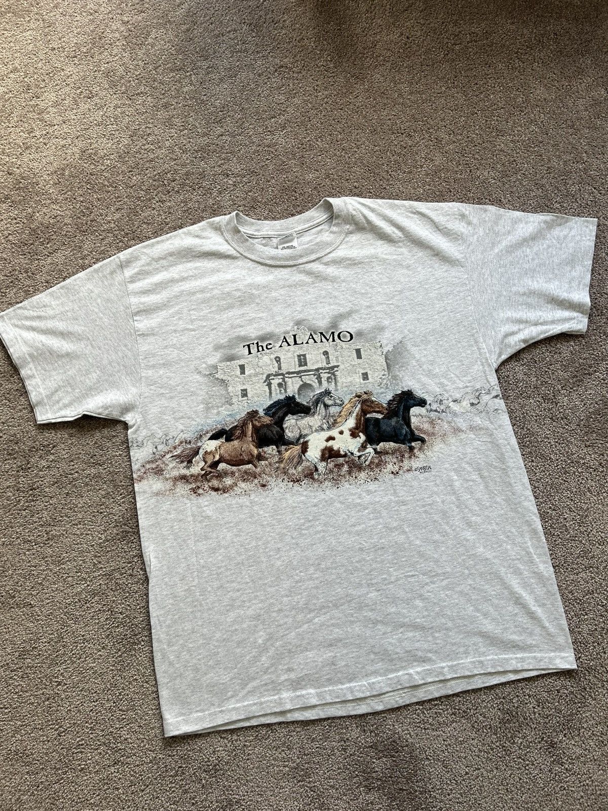 Vintage The Alamo Horses Vintage Tee Size US XL / EU 56 / 4 - 1 Thumbnail