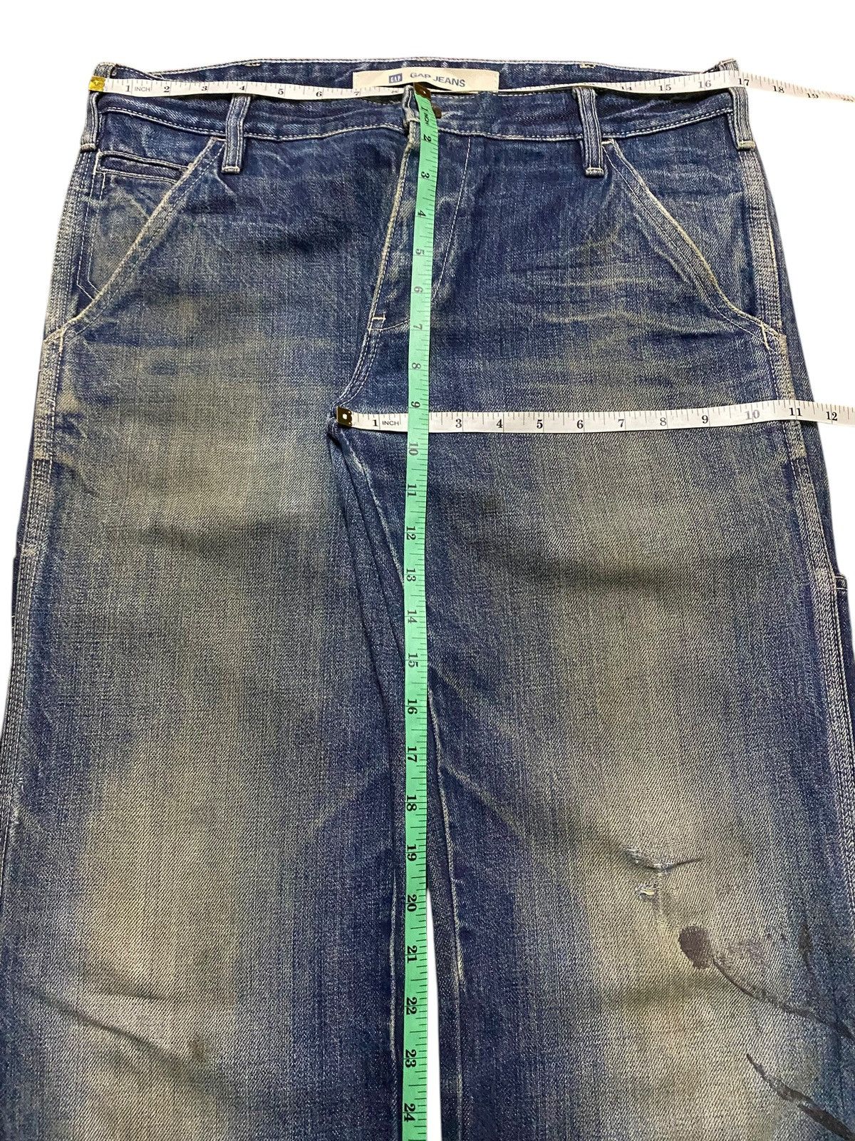 POST ARCHIVE FACTION (PAF) Size 34 Gap Mud Wash Multipocket Distressed Baggy Jeans Size US 34 / EU 50 - 16 Thumbnail