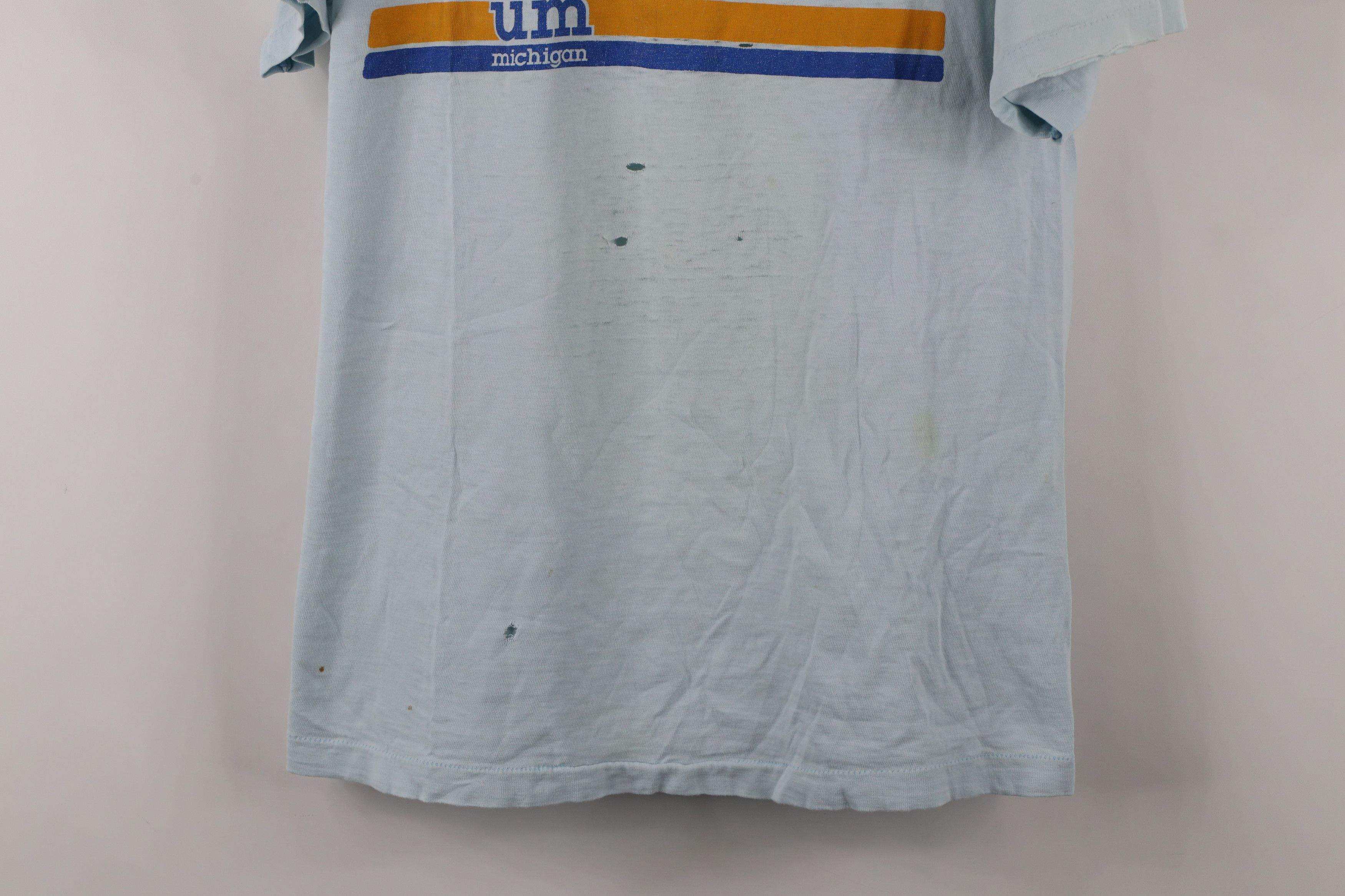 Vintage Vintage 70s 80s University of Michigan T-Shirt Blue USA Size US M / EU 48-50 / 2 - 3 Thumbnail