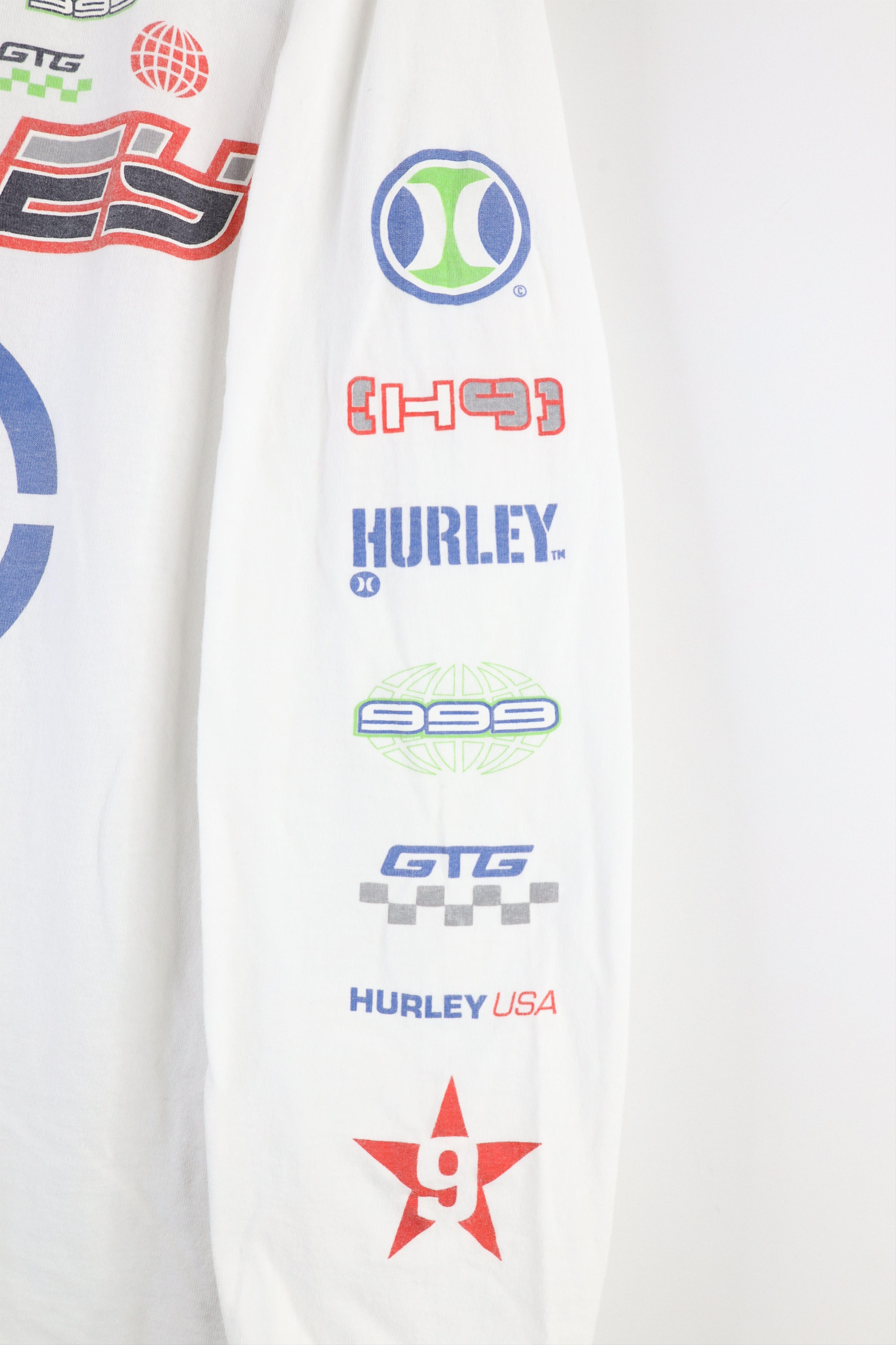Hurley Vintage 90s Hurley t Surfing Long Sleeve T-Shirt White USA Size US L / EU 52-54 / 3 - 4 Thumbnail