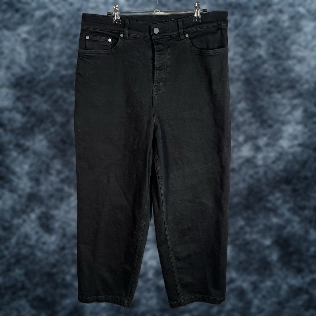 COS Womens Jeans Cropped Relaxed Fit Black 31 Denim Straight Leg