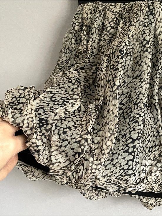 Zara Zara Dots Silk Chiffon Mini Bubble Skirt - S/M 🇪🇸 Size 28" / US 6 / IT 42 - 3 Thumbnail