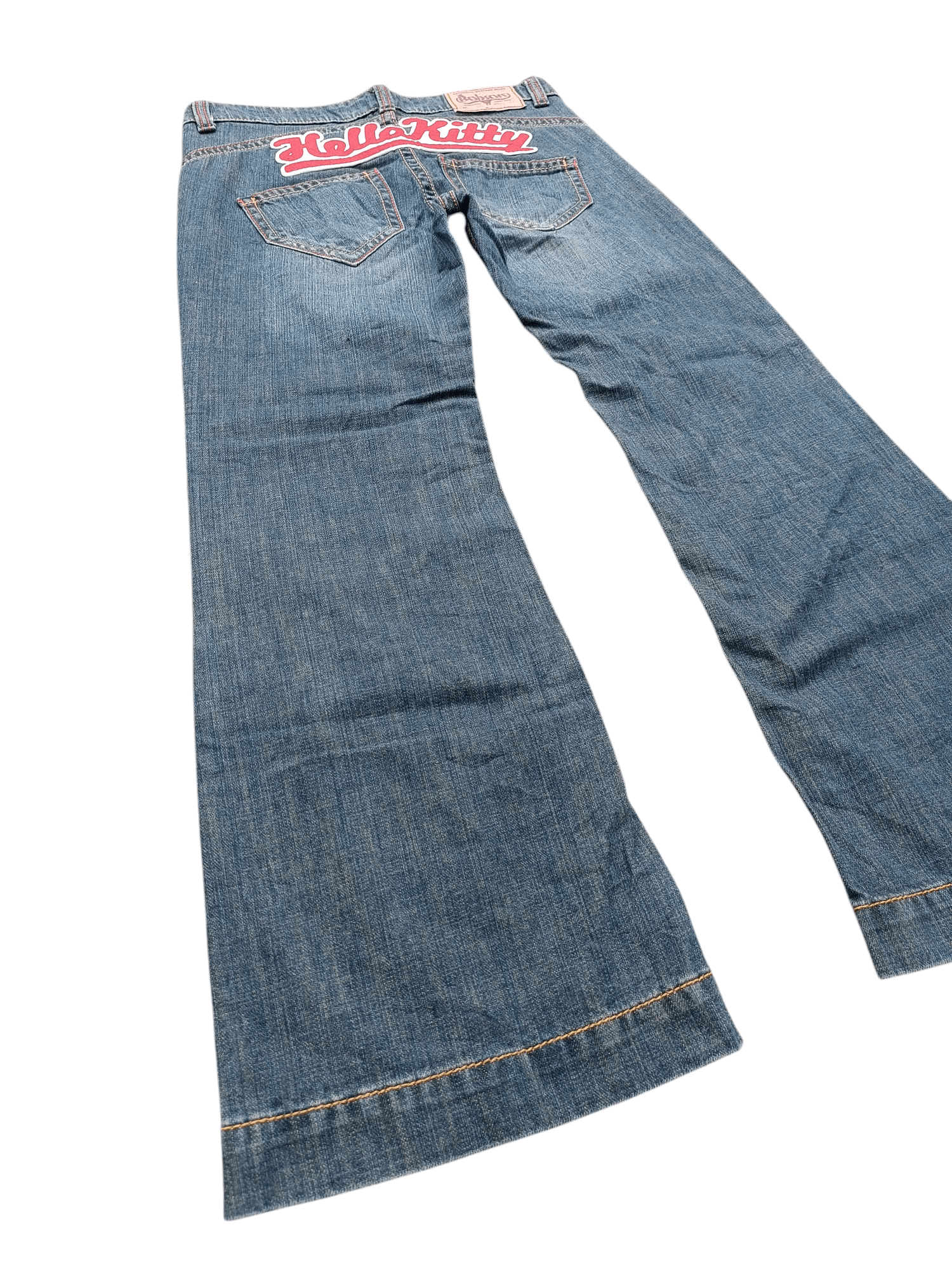 Vintage VINTAGE FLARED 🔥 HELLO KITTY x BOBSON EMBROIDERY JEANS Size US 31 - 2 Thumbnail