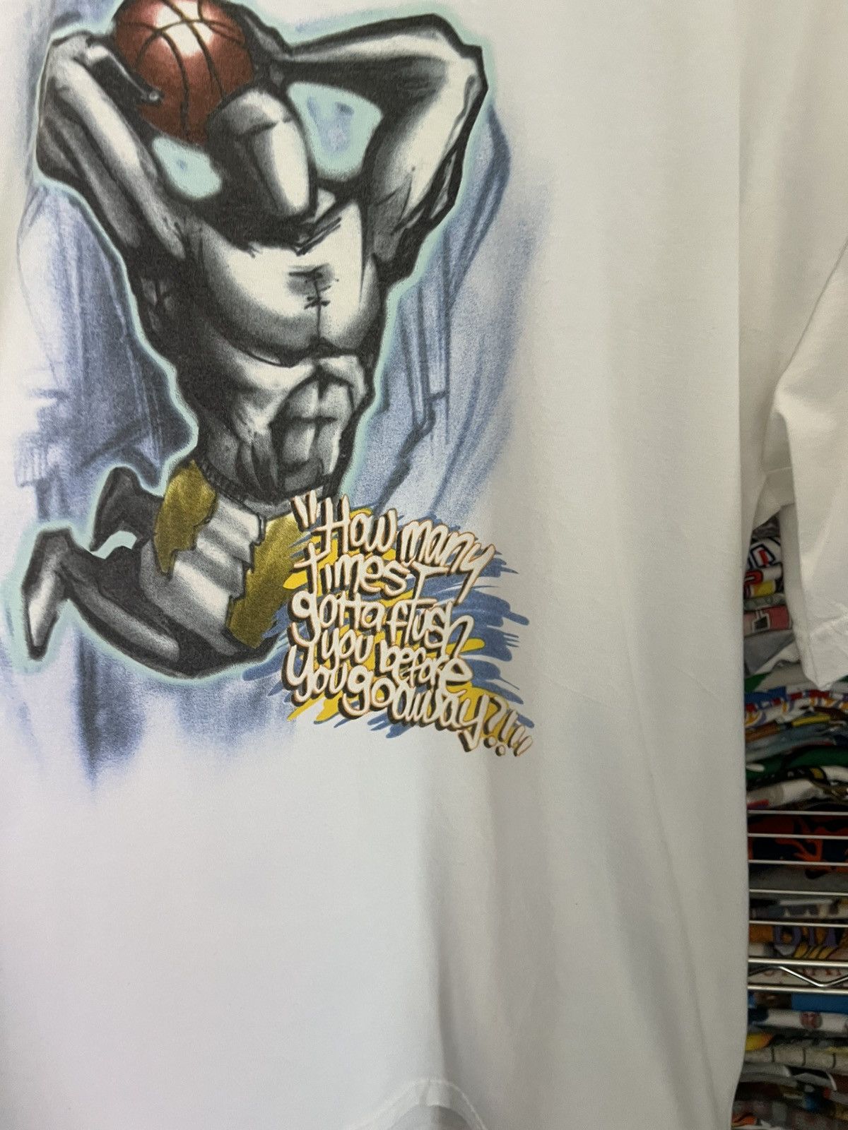 NBA 90s And1 Basketball How Many Times Quote Tee Size US XL / EU 56 / 4 - 4 Thumbnail