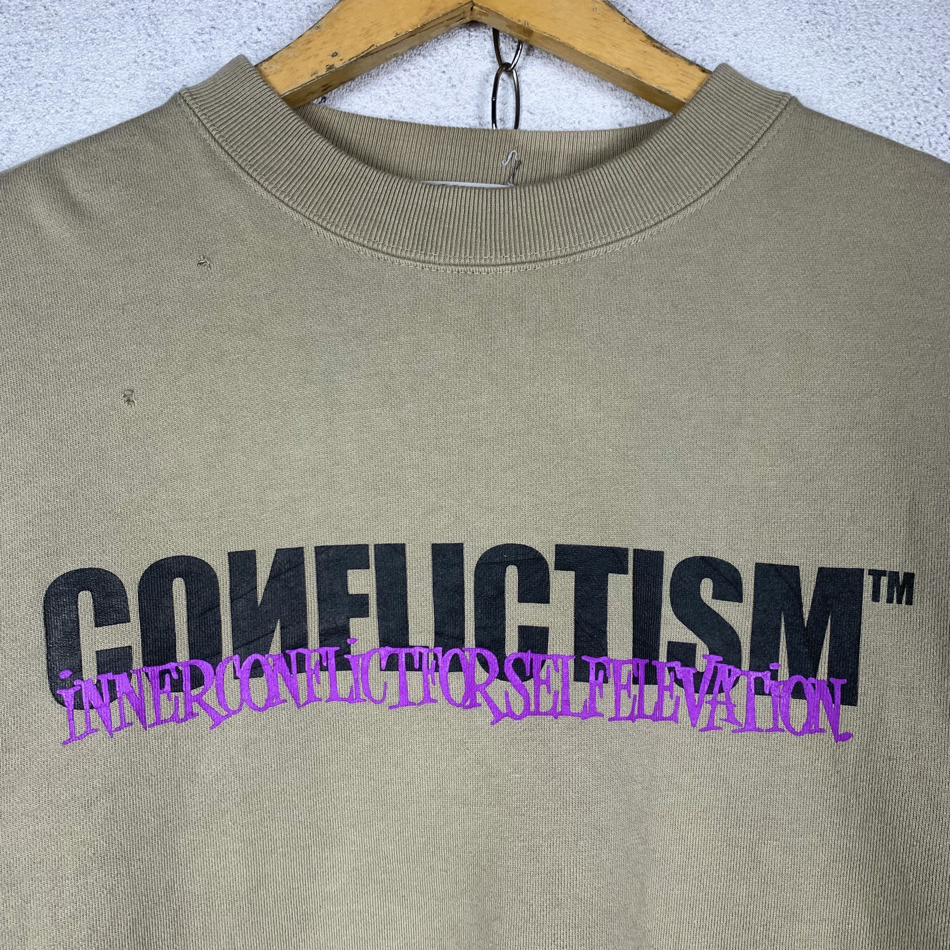 Japanese Brand Conflict Tokyo A/W 2002 CONFLICTIDLERZ Sweatshirt Crewneck Size US XL / EU 56 / 4 - 3 Thumbnail
