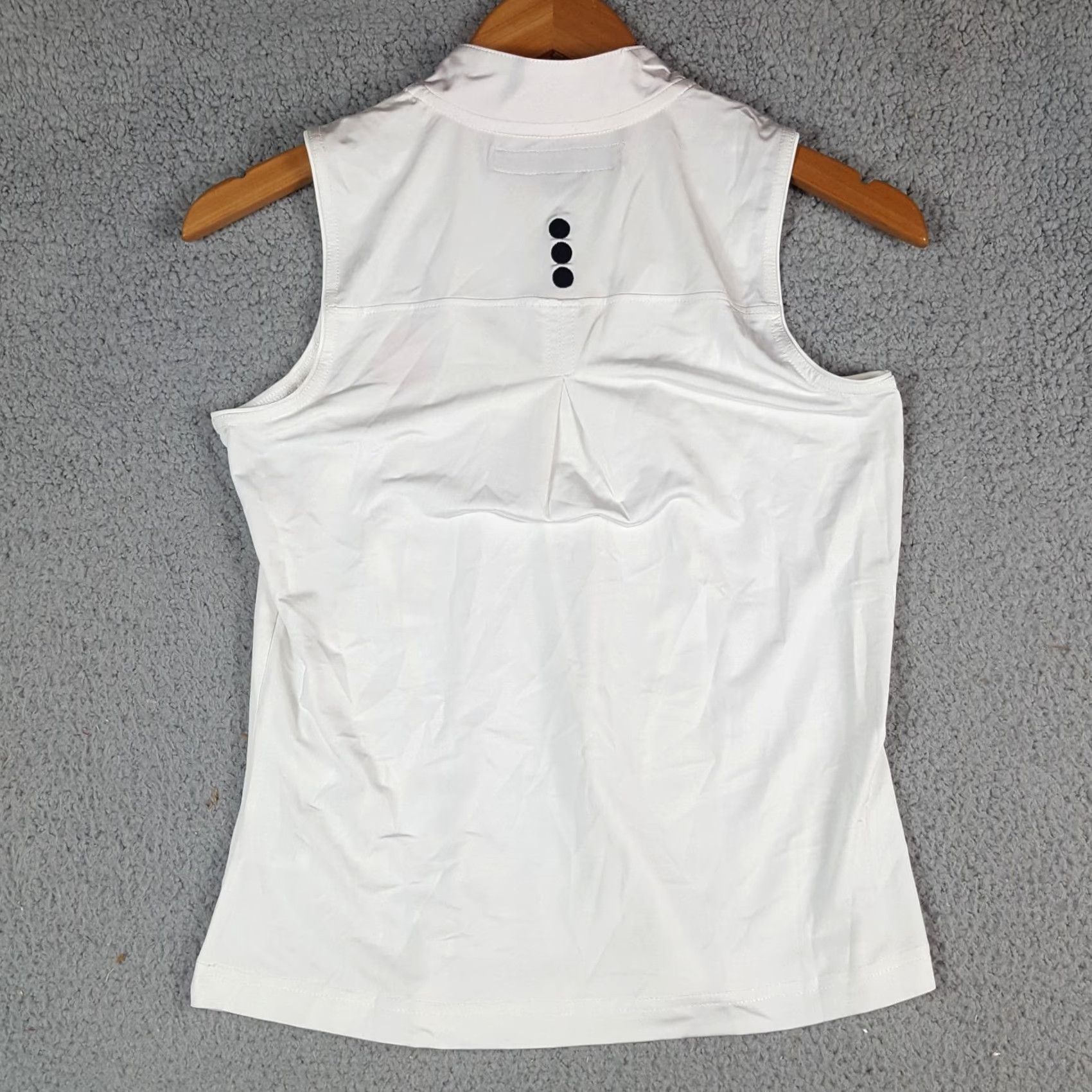 Vintage VINTAGE Jamie Sadock Tank Shirt XS White Sleeveless Zip Collared Polo 00s Y2K Preppy Golf Bodysuit Women Size XS / US 0-2 / IT 36-38 - 5 Thumbnail