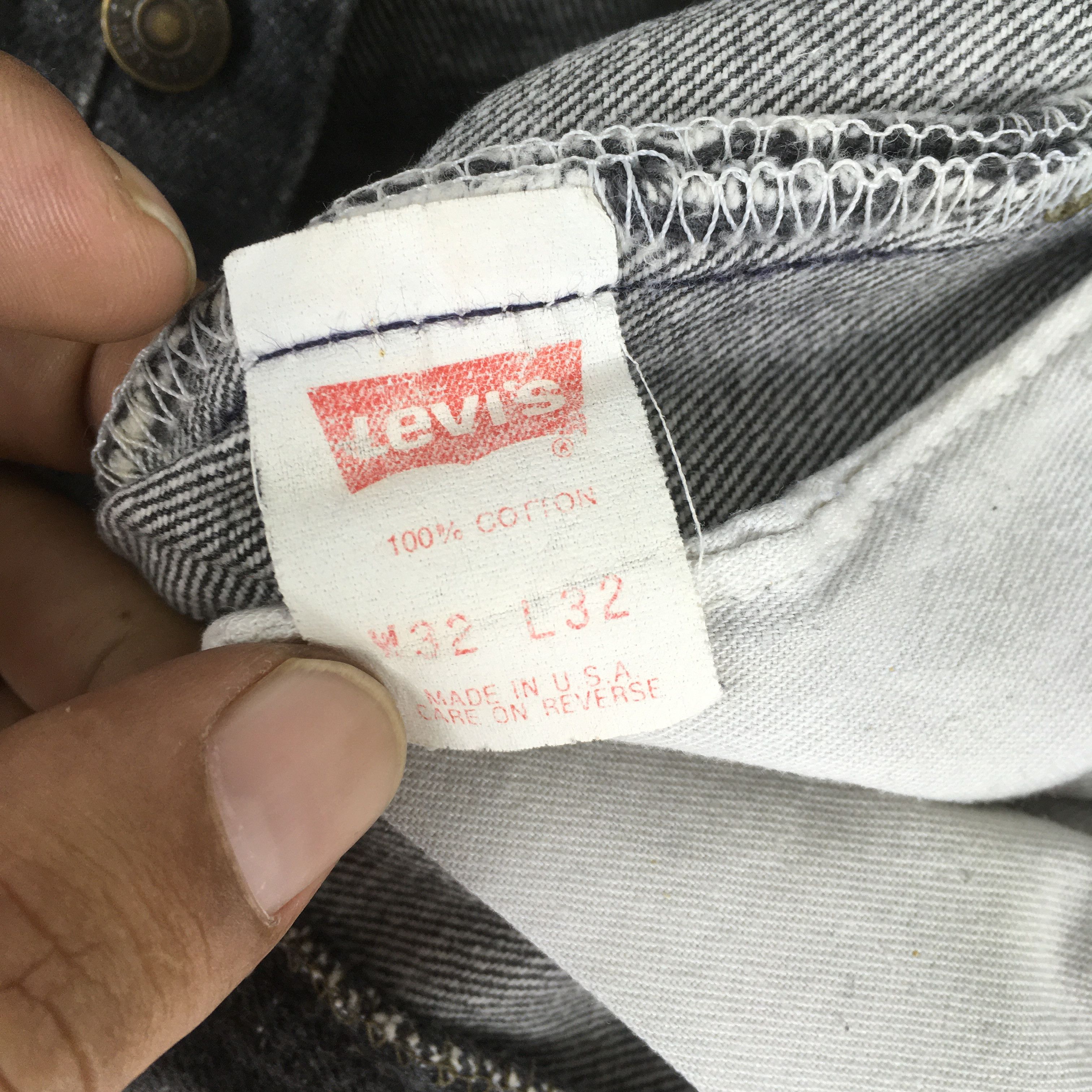 Levi's Size 29x30 Vintage 90s Levi's 501 Faded Black Jeans S277 Size US 29 - 12 Thumbnail
