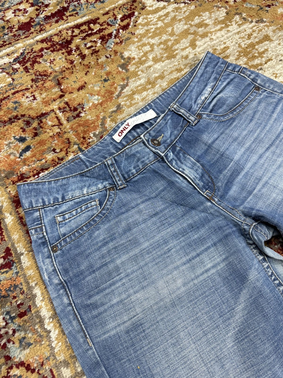 Japanese Brand × Kapital ᶠᵃⁿᶜʸᵍᵘʸ Y2K Flared Denim Boootcut Flared Jeans Cargo Pant Size US 32 / EU 48 - 2 Thumbnail