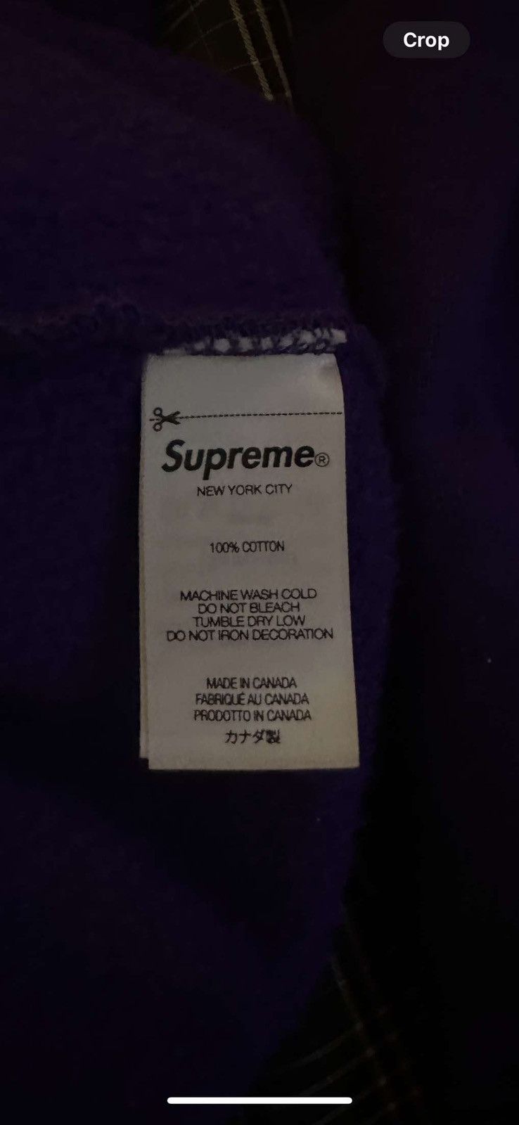 Supreme Purple Supreme Crewneck Size US XL / EU 56 / 4 - 4 Thumbnail