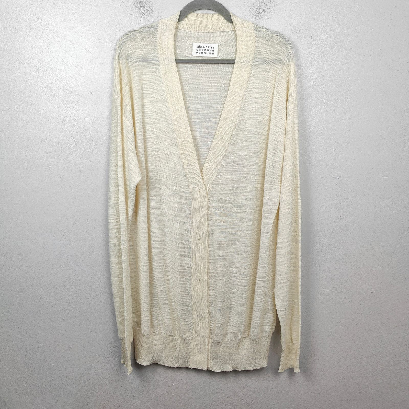 Maison Margiela Maison Martin Margiela Cardigan Sweater Womens XS Cream Size XS / US 0-2 / IT 36-38 - 1 Thumbnail