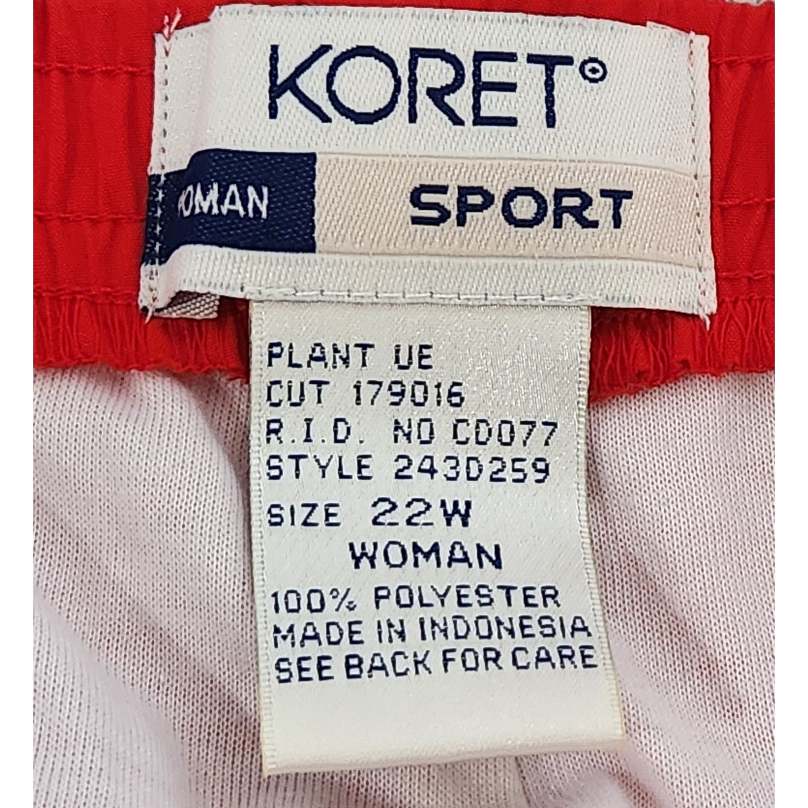 Other Koret Woman Sport Red Drawstring Waist Sweatpants 22W Plus Size 42" / US 20 - 5 Thumbnail