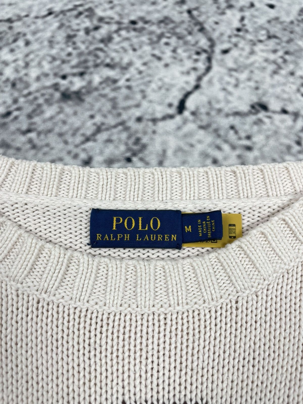 Polo Ralph Lauren Polo Ralph Lauren M Bear Cotton Sweater Beige Premium Size M / US 6-8 / IT 42-44 - 3 Thumbnail