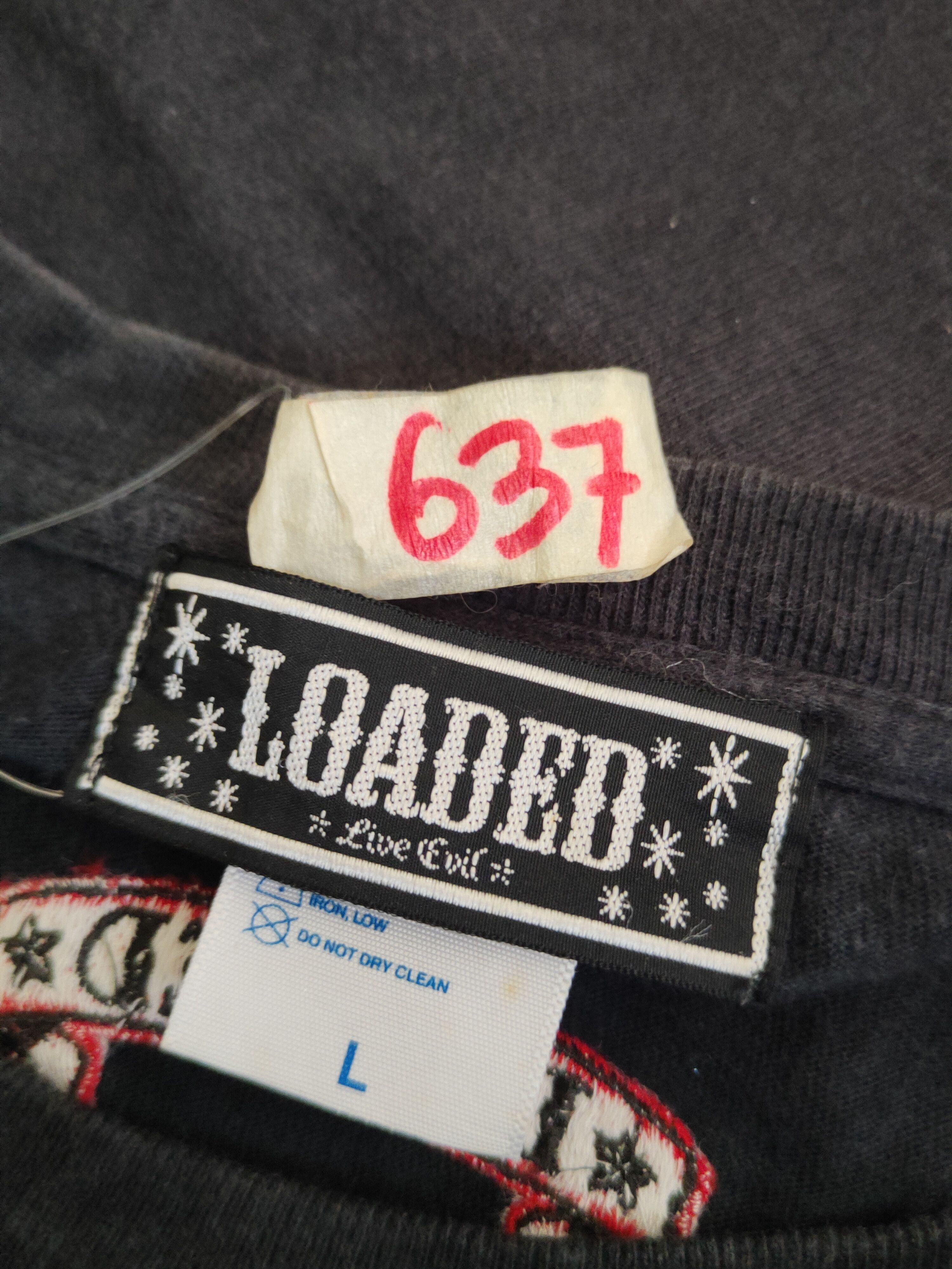 Japanese Brand DL Loaded Black Short Sleeve T-shirt #637 Size US L / EU 52-54 / 3 - 12 Thumbnail