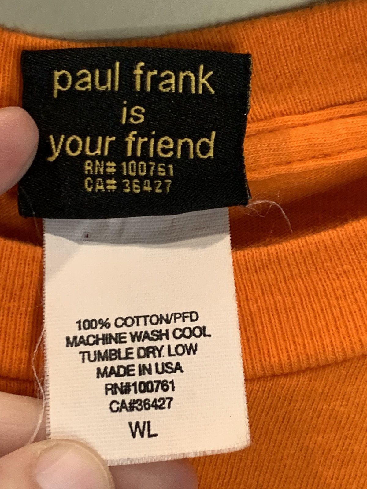 Paul Frank × Vintage *RARE* Vintage 90’s Paul Frank Ostrich Art USA-Made LS Shirt Size L / US 10 / IT 46 - 7 Thumbnail