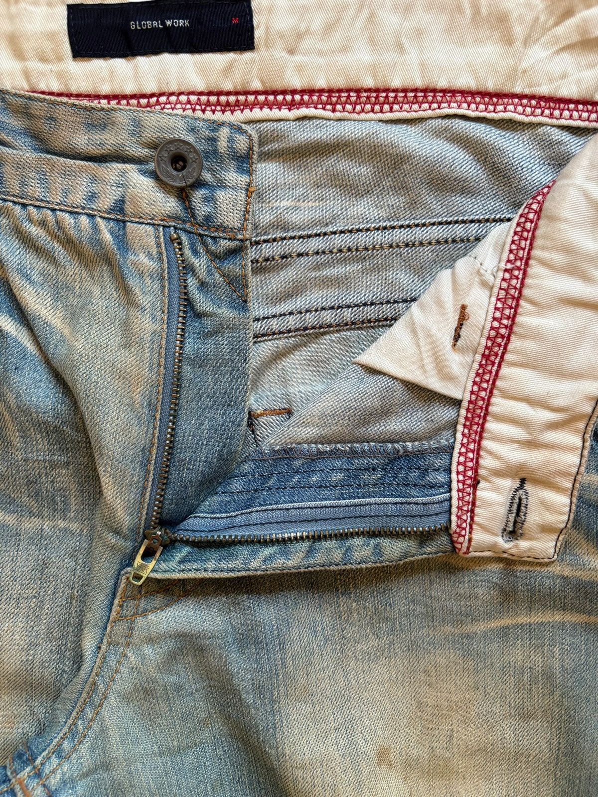 Japanese Brand Vintage Japanese Brand Bleached Rusty Wash Baggy Jeans Size US 32 / EU 48 - 9 Thumbnail