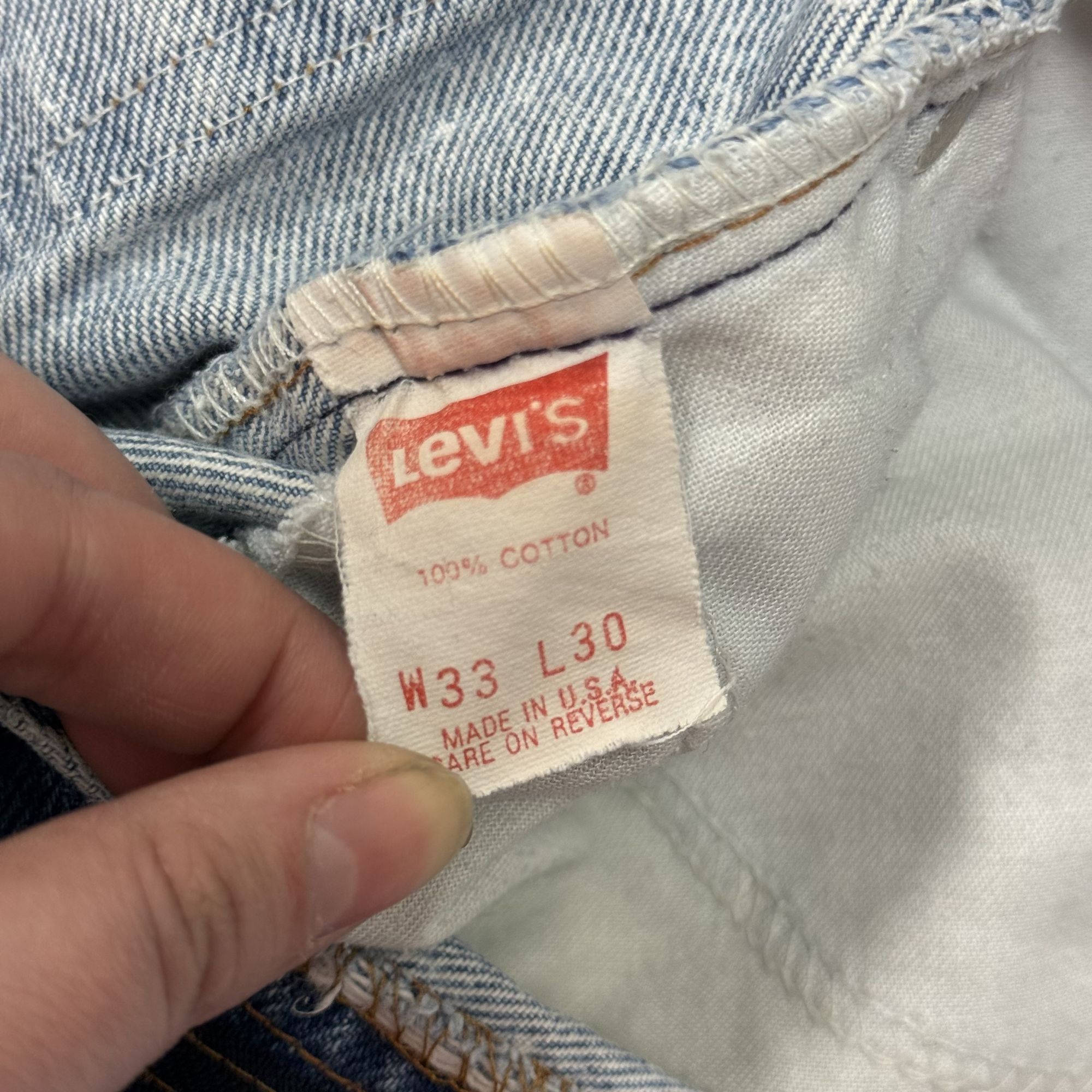 Levi's Vtg Levis ACID WASH Blue Jeans STREETWEAR Pants Size US 33 - 4 Thumbnail