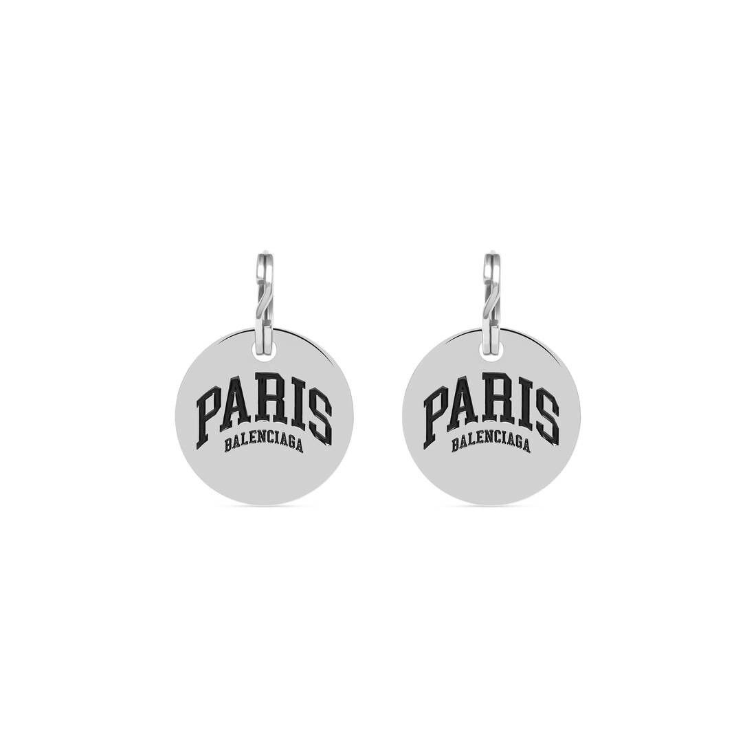 Balenciaga o1in1g0724 Size : OS / Cities Paris Earrings in Silver Size ONE SIZE - 1 Thumbnail