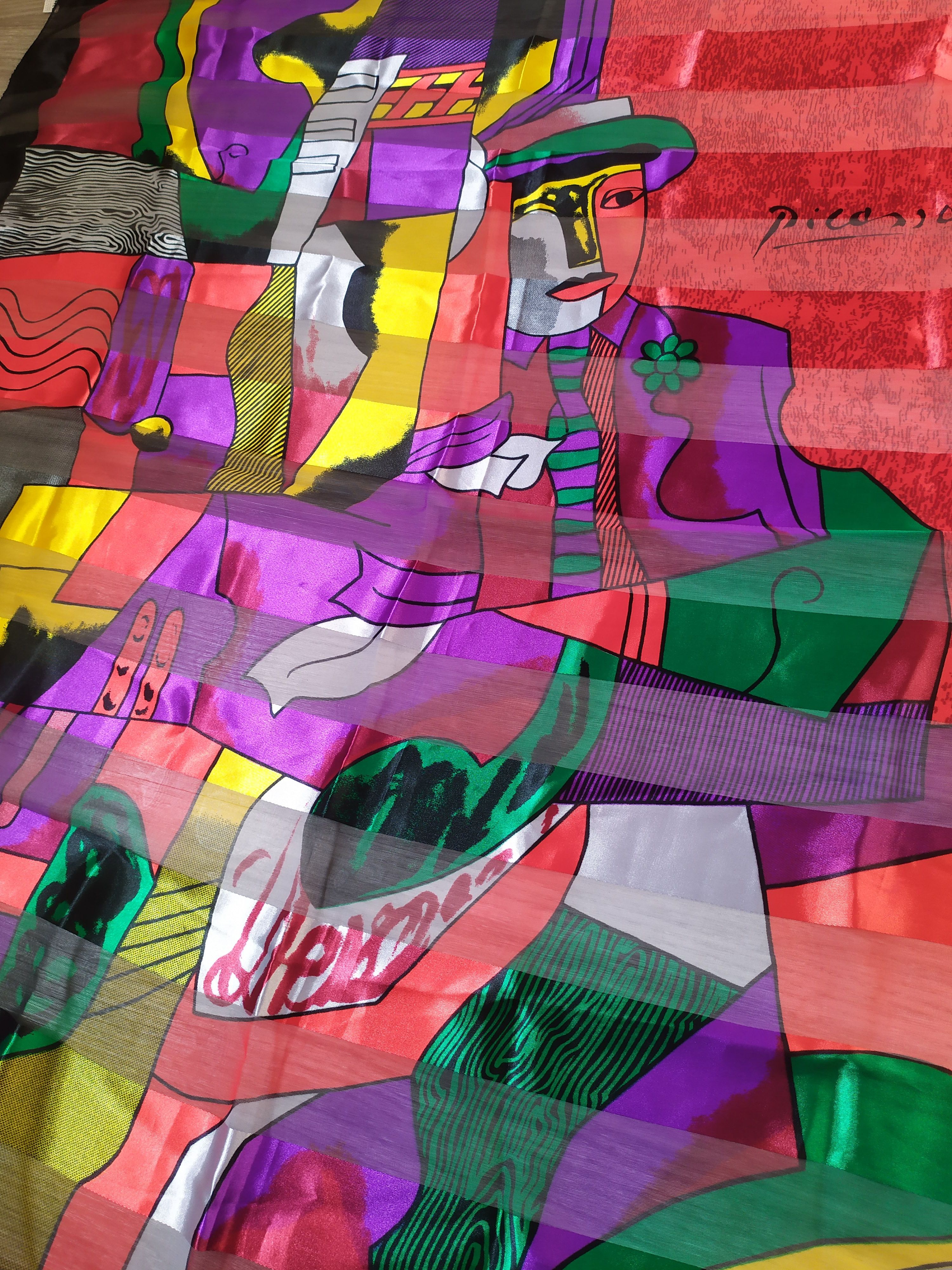 Vintage Picasso Silk Scarf Size ONE SIZE - 2 Thumbnail