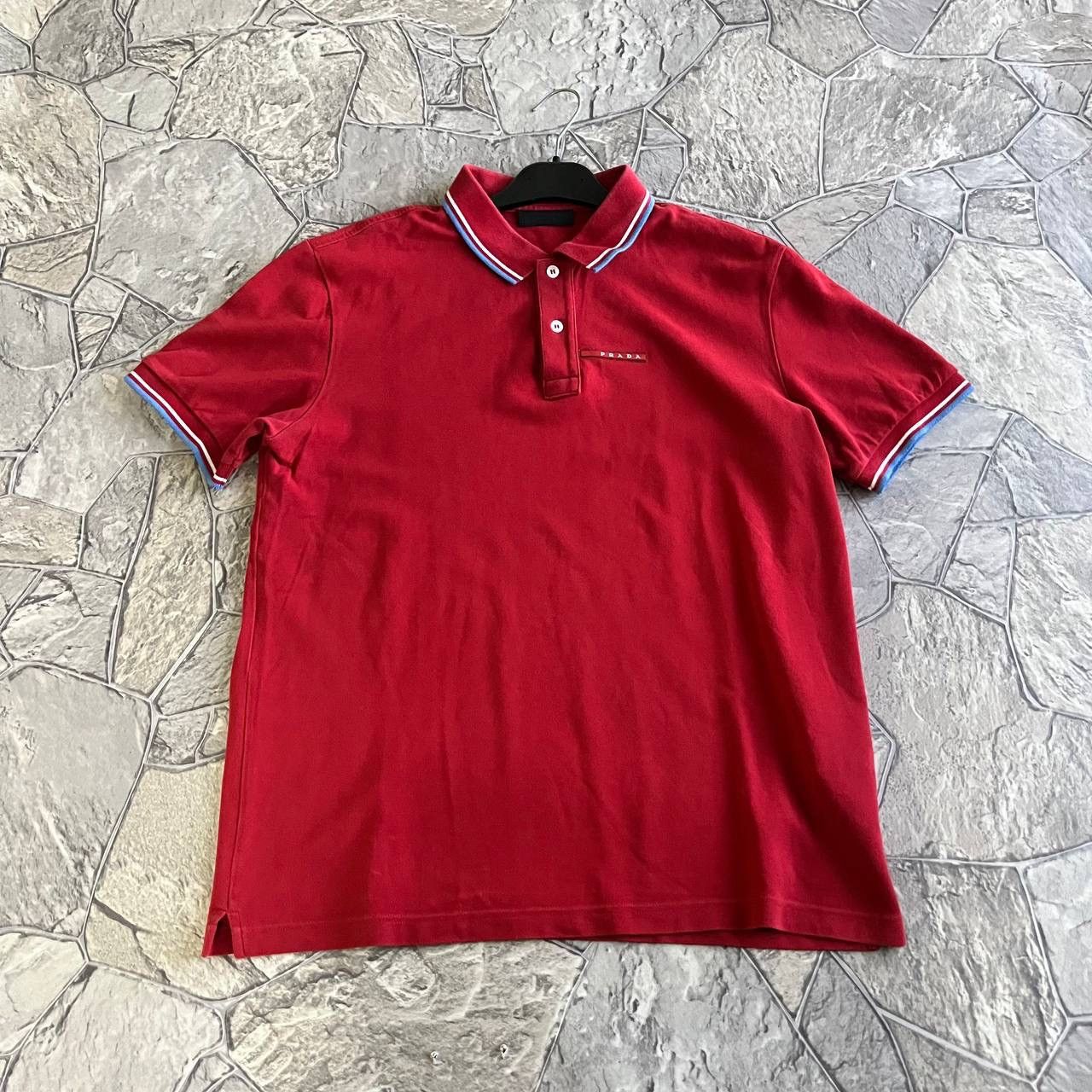 Prada Prada Polo T Shirt Red Tab Designer Size US XL / EU 56 / 4 - 1 Thumbnail