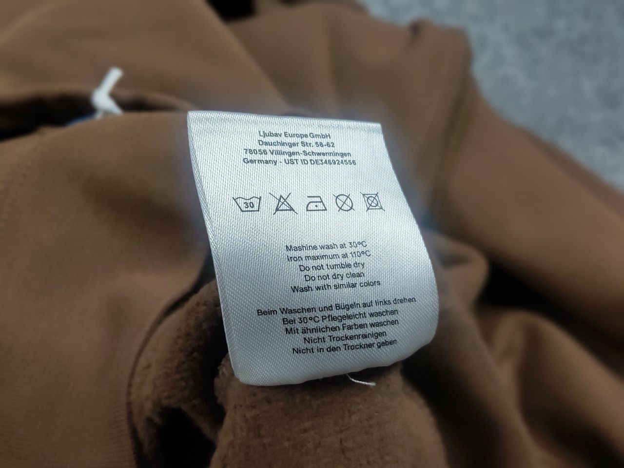 Other ljubav Design Embroidered logo Brown Oversized Hoodie Size US XL / EU 56 / 4 - 13 Thumbnail