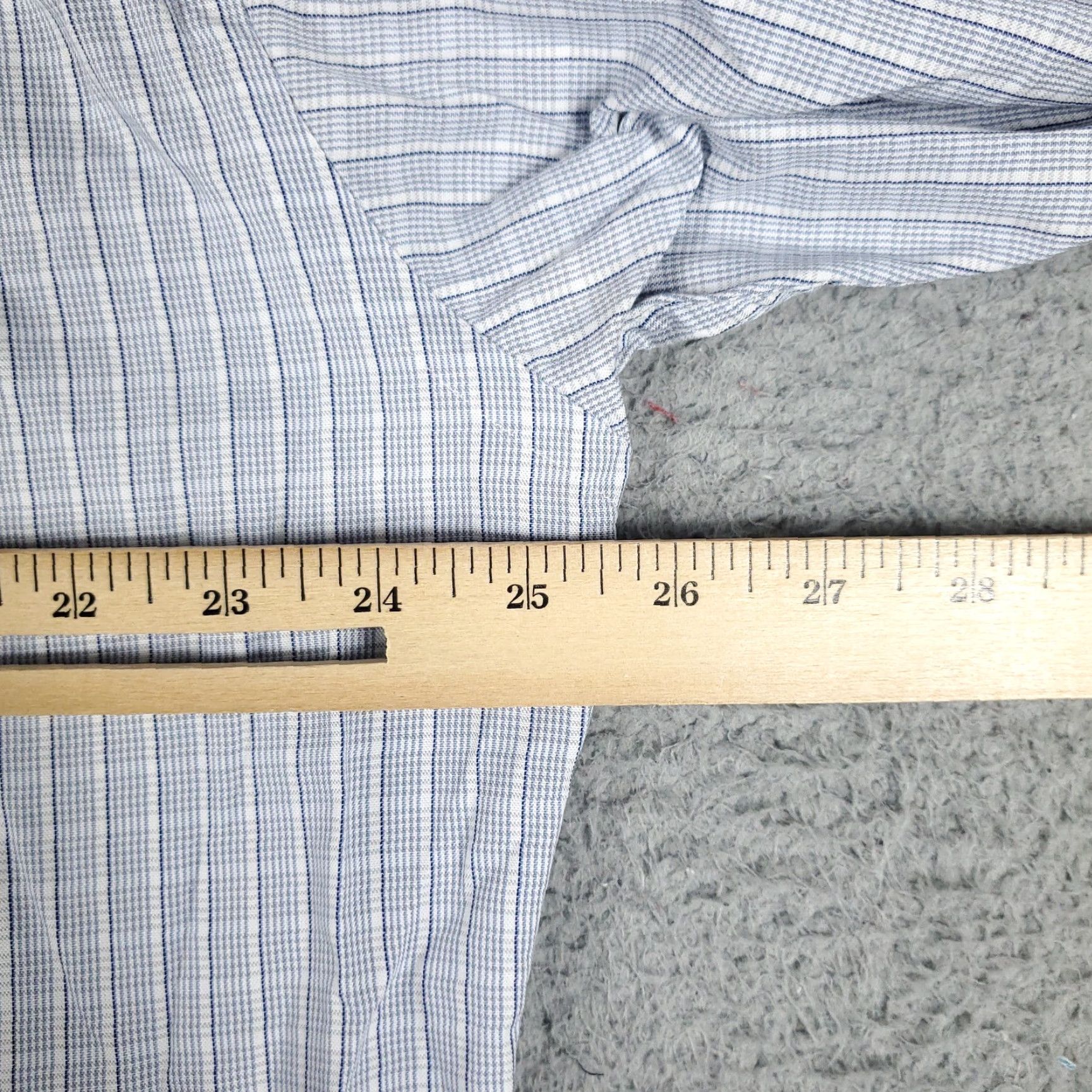 Tommy Hilfiger Tommy Hilfiger Shirt Mens 16 Blue Plaid Button-Down Long Sleeve Size 42R - 5 Thumbnail