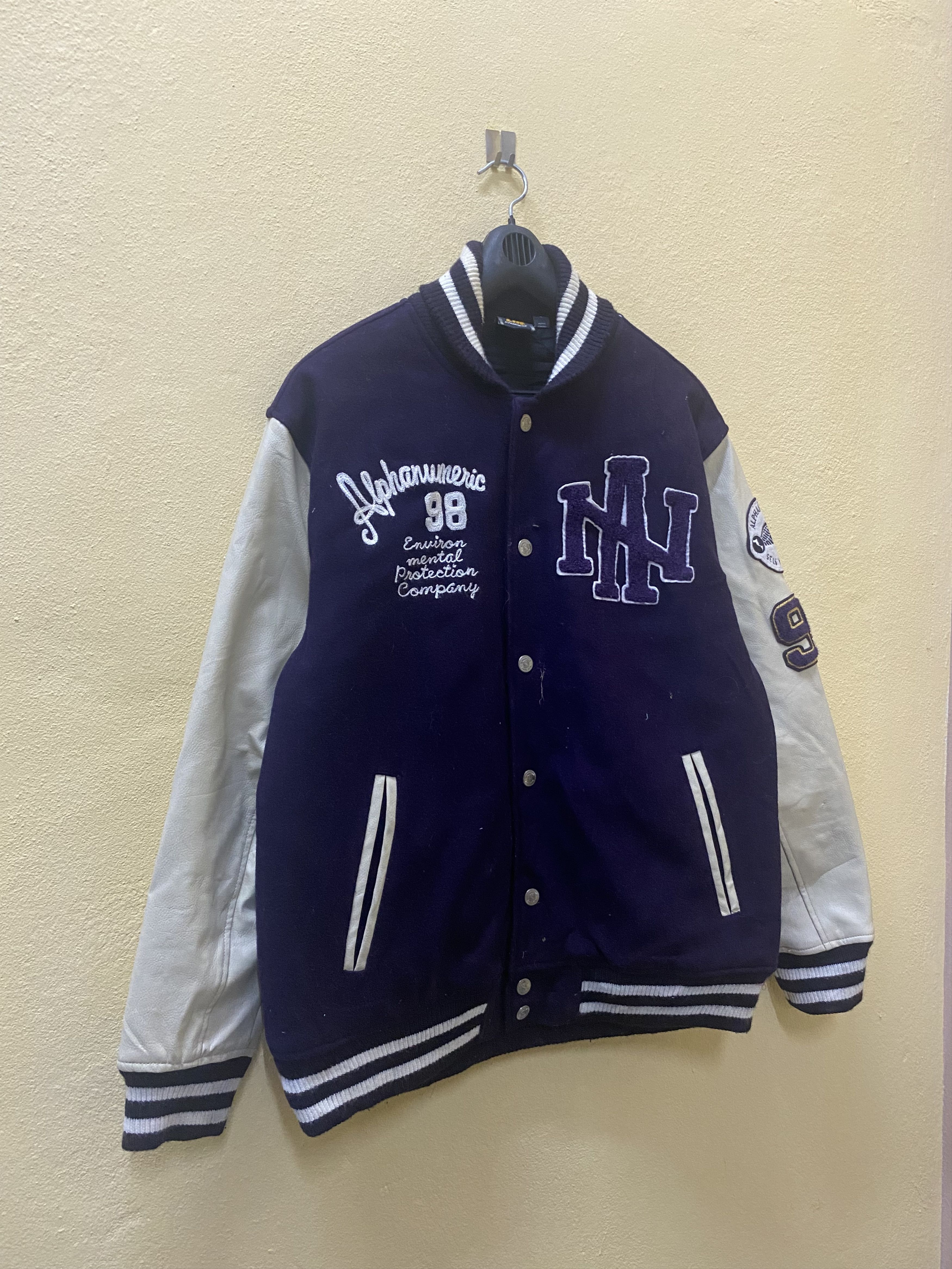 Alpha Industries × Los Angeles Apparel ALPHA NUMERIC LOS ANGELES VARSITY JACKET Size US L / EU 52-54 / 3 - 3 Thumbnail