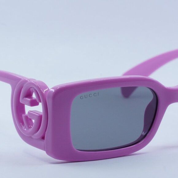 Gucci GG1325S 006 Sunglasses Pink Rectangle Frame