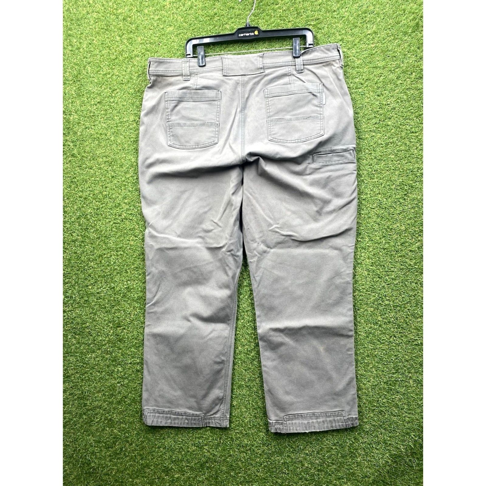 Vintage Duluth Mens Pants 42x30 Flex Fire Hose Carpenter Straight Leg Beige Canvas Workwear 5-Pocket Relaxed Fit Vintage No Size US 42 / EU 58 - 2 Thumbnail