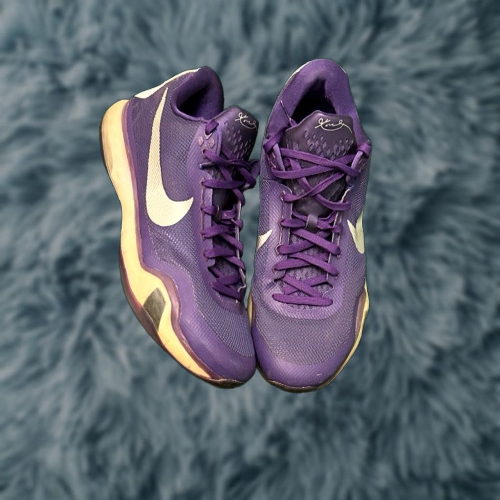 Nike VINTAGE Nike Kobe 10 TB Court Purple Moonwalker Mens Size 16 Purple 813030-501 Size US 15 / EU 48 - 1 Thumbnail