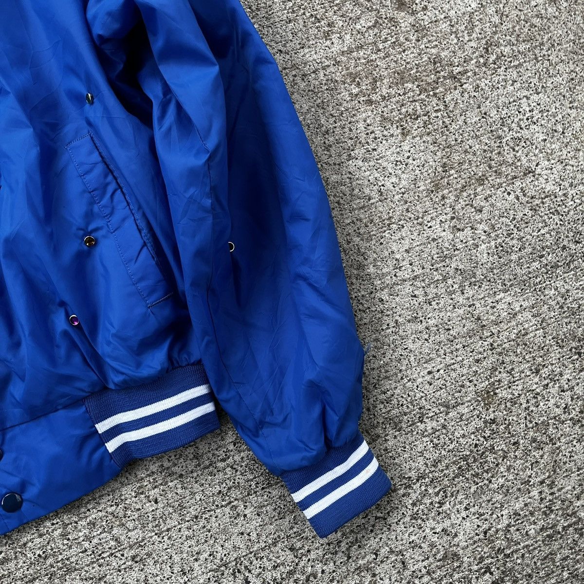 Vintage Vintage Blue Varsity Gem Jacket Size L 70's 80's Size US L / EU 52-54 / 3 - 3 Thumbnail